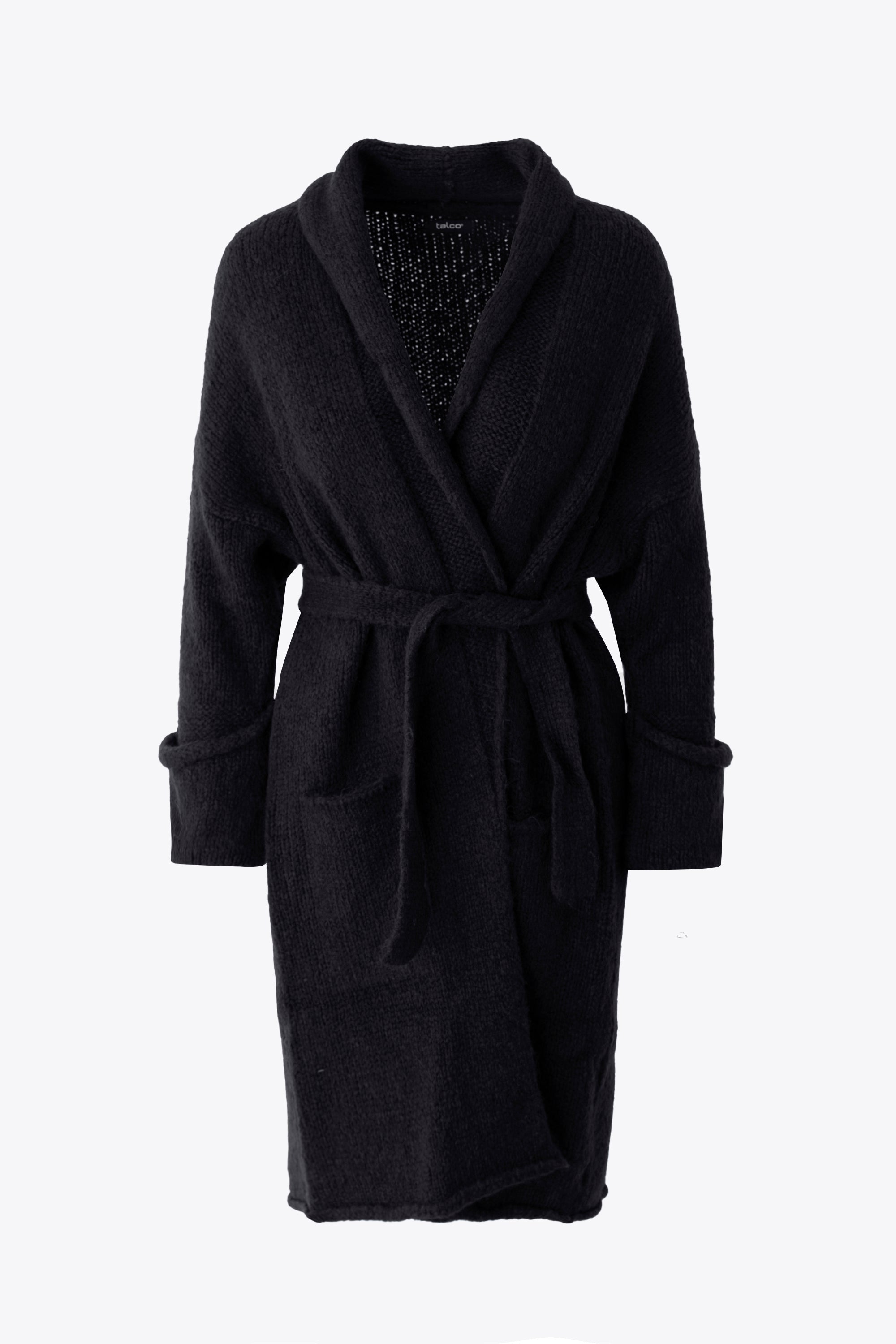Cardigan lungo con cintura in misto lana - FW26