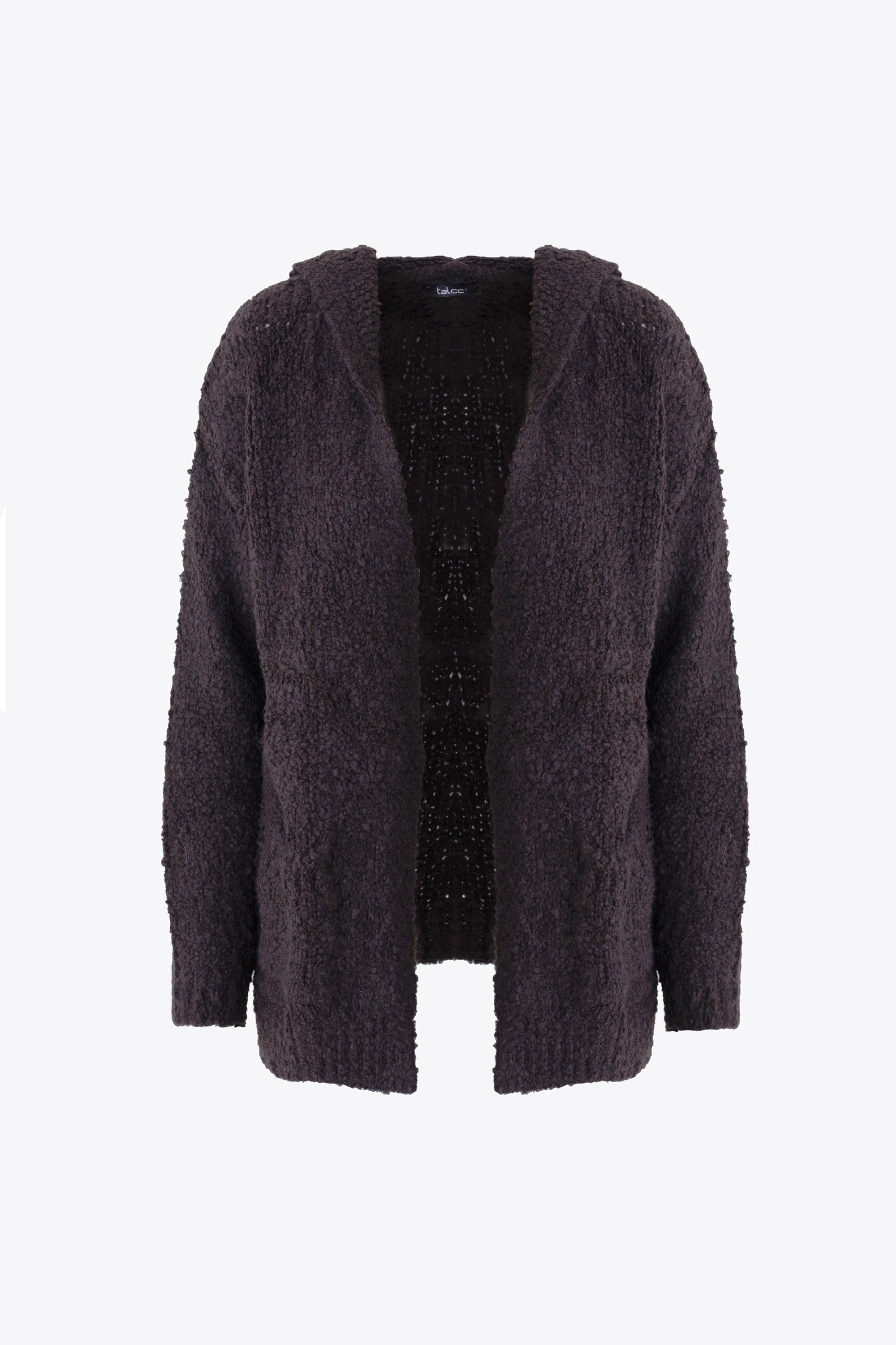 Cardigan corto in misto lana boucle - FW26