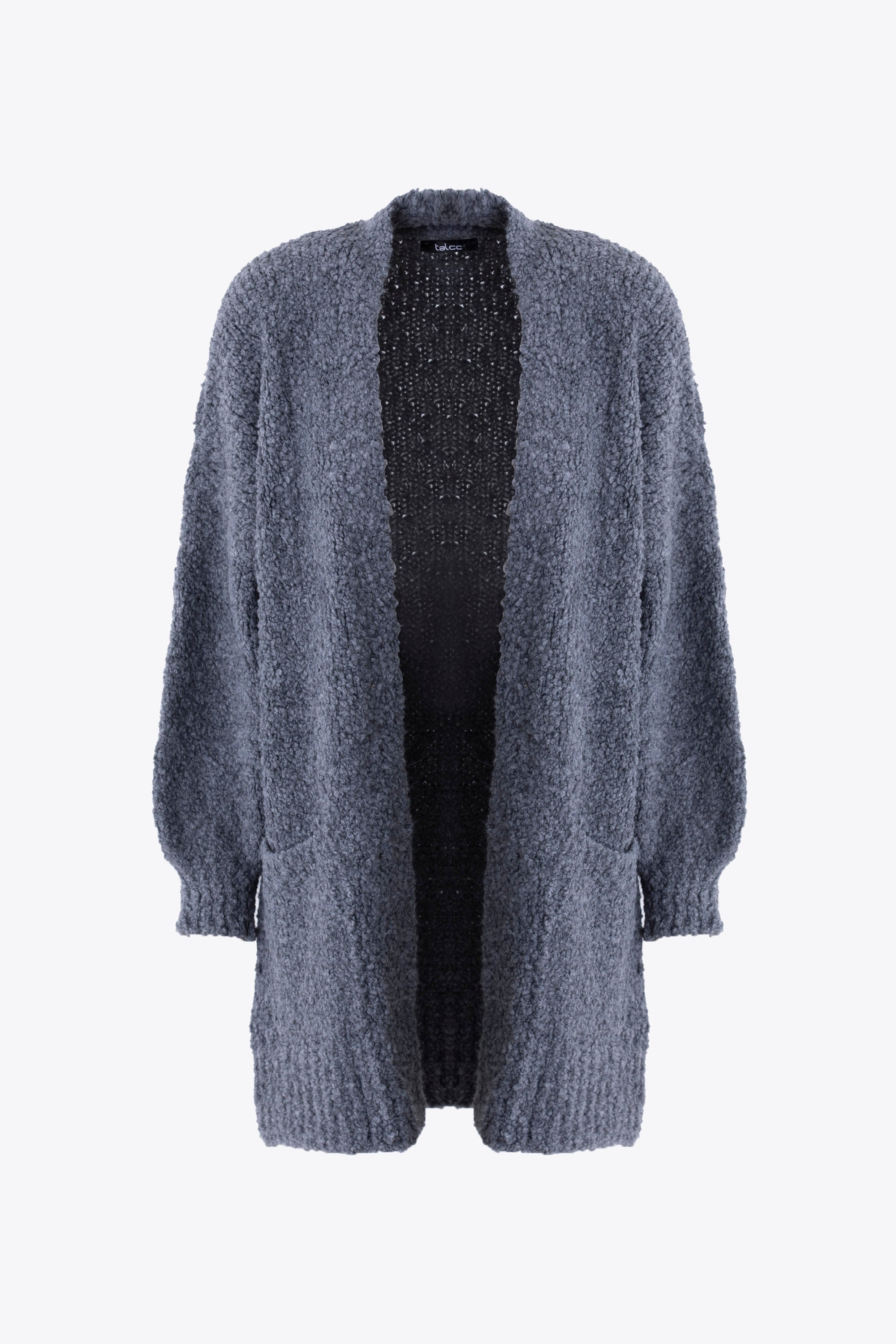 Cardigan lungo in misto lana boucle - FW26
