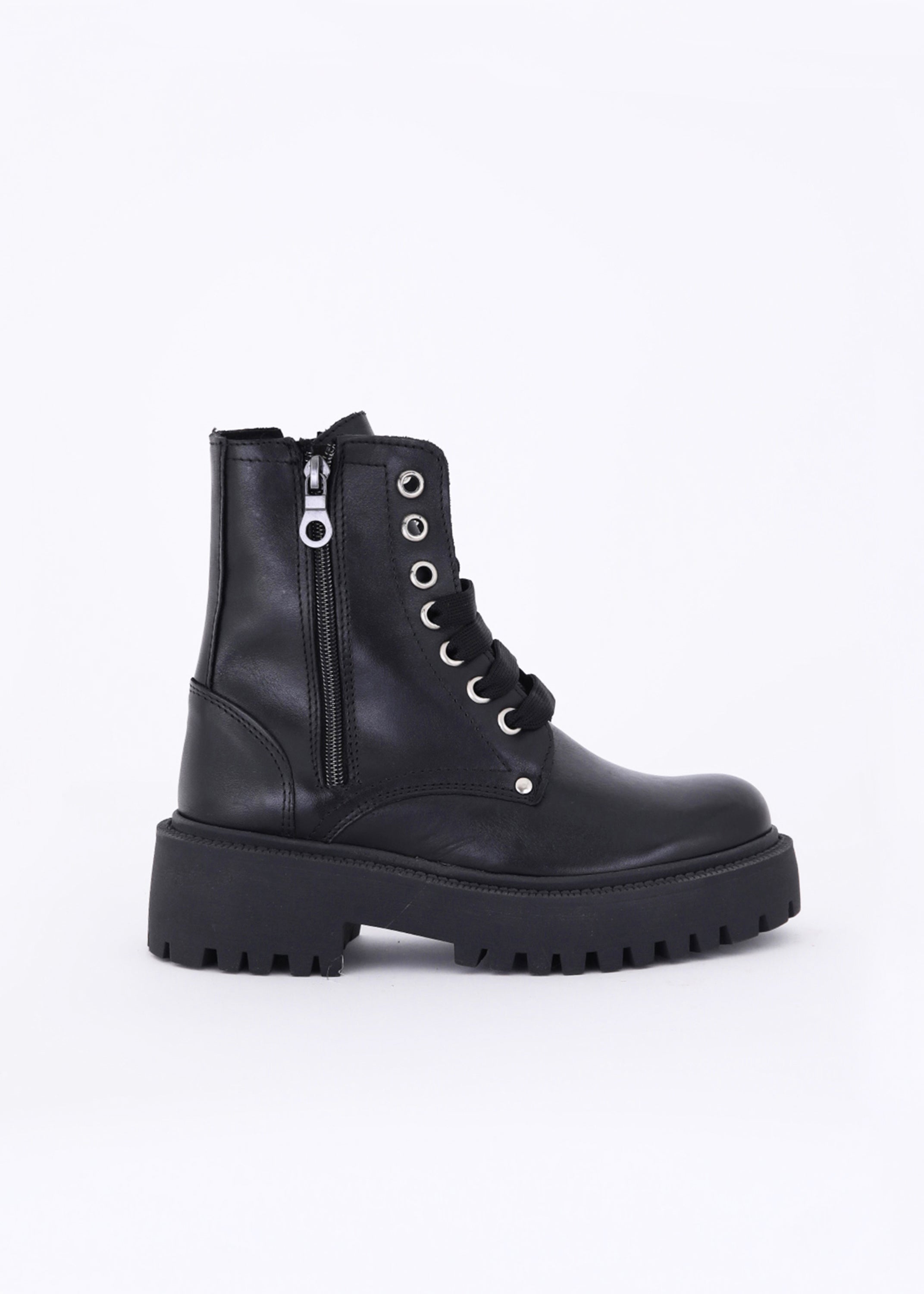 Anfibio lace-up in pelle con suola carrarmato - FW23