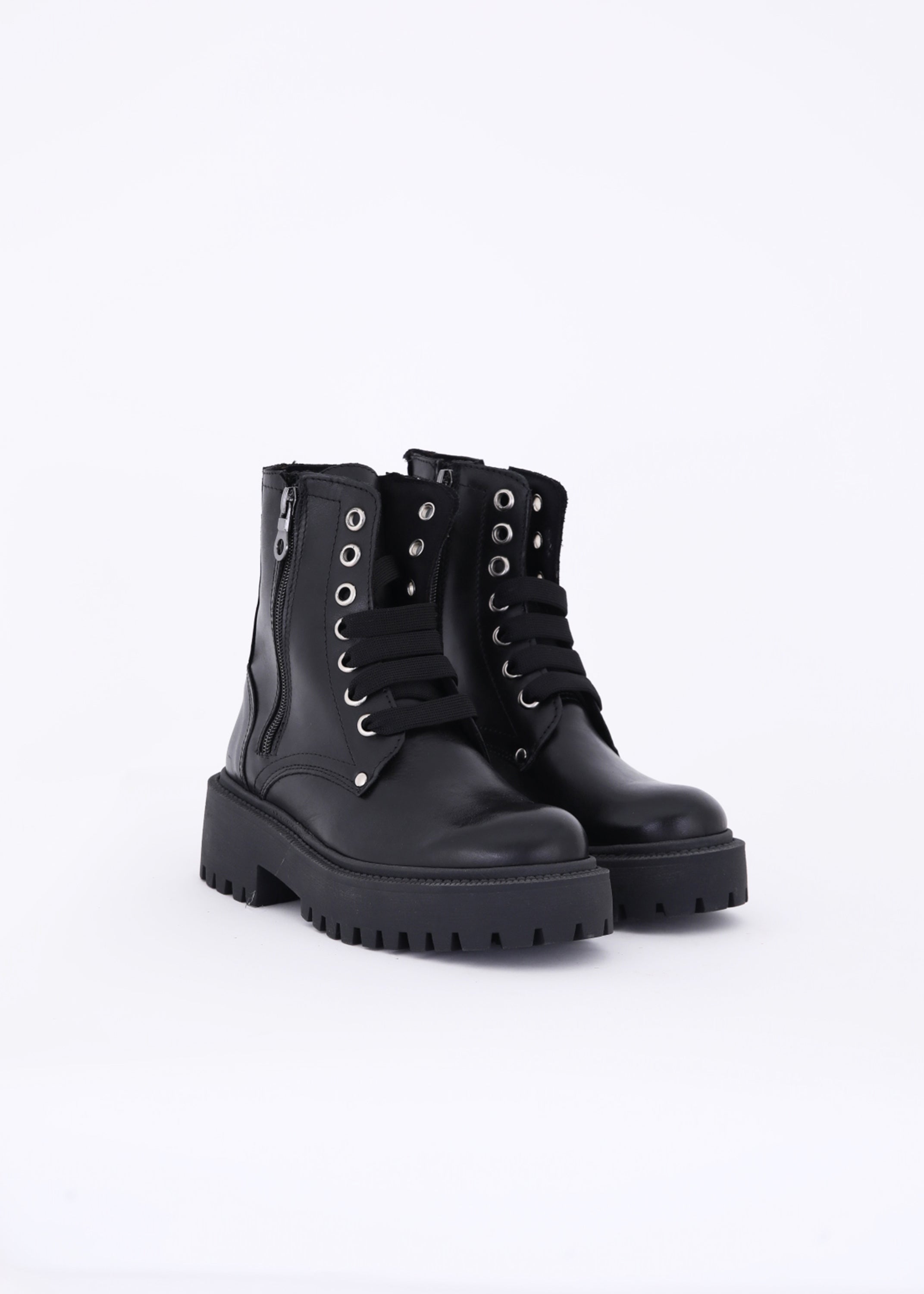Anfibio lace-up in pelle con suola carrarmato - FW23