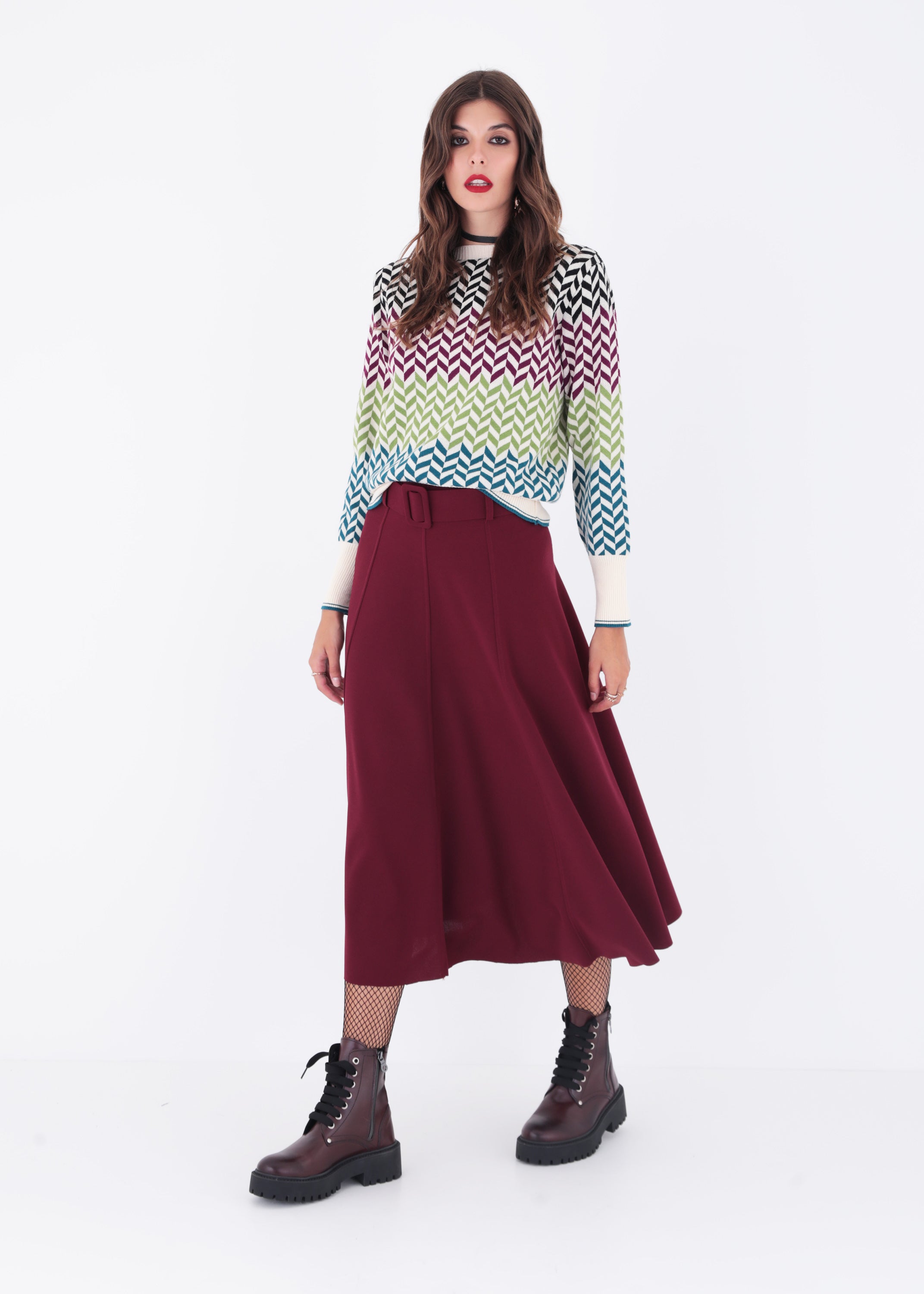 Gonna a ruota in scuba crepe - FW23