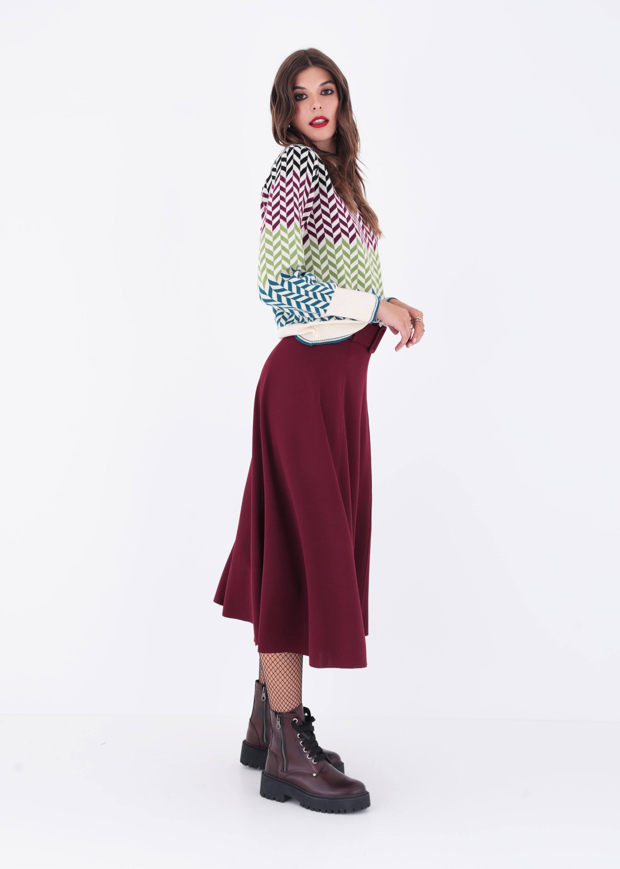 Gonna a ruota in scuba crepe - FW23