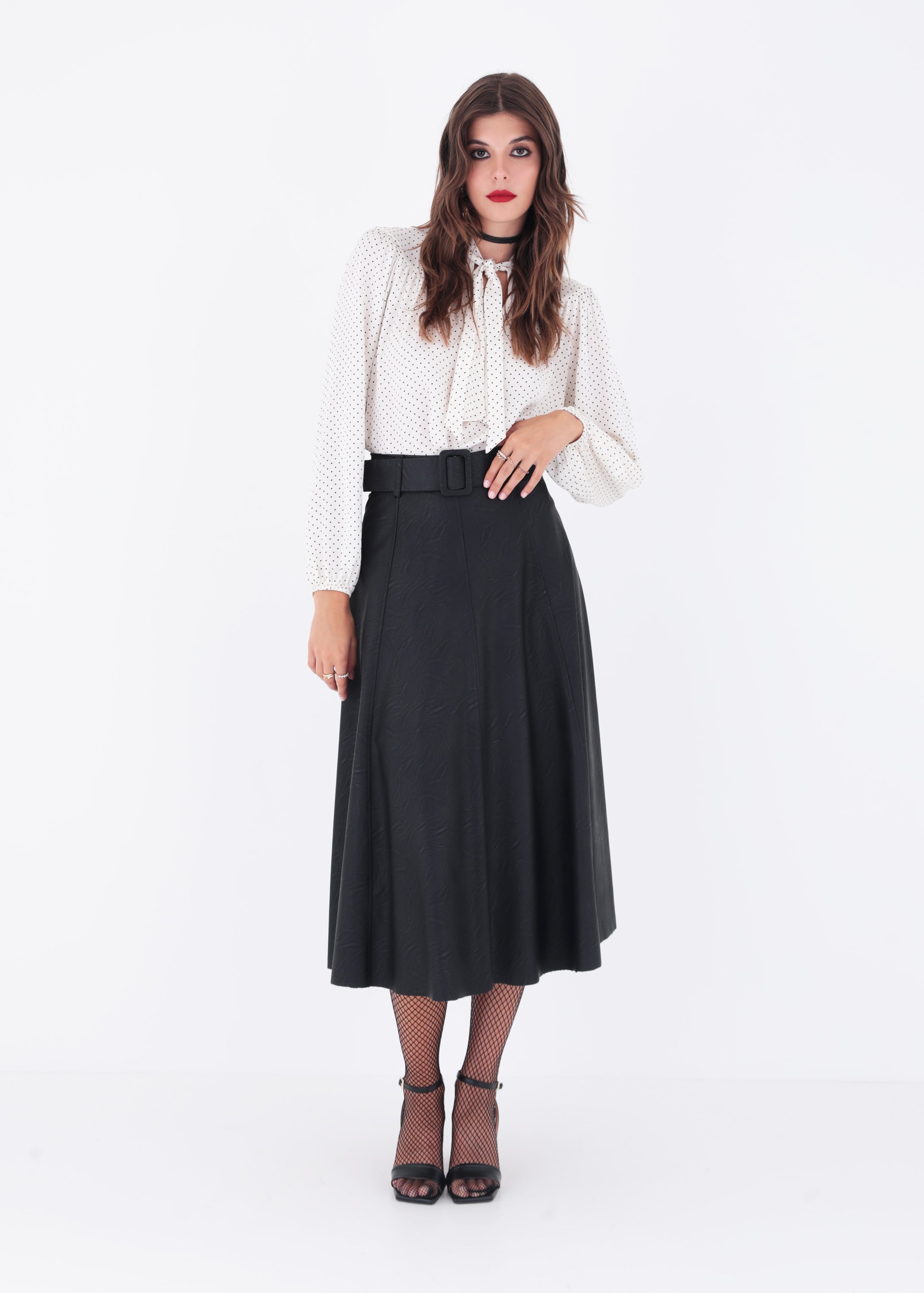 Gonna a ruota in ecopelle - FW23