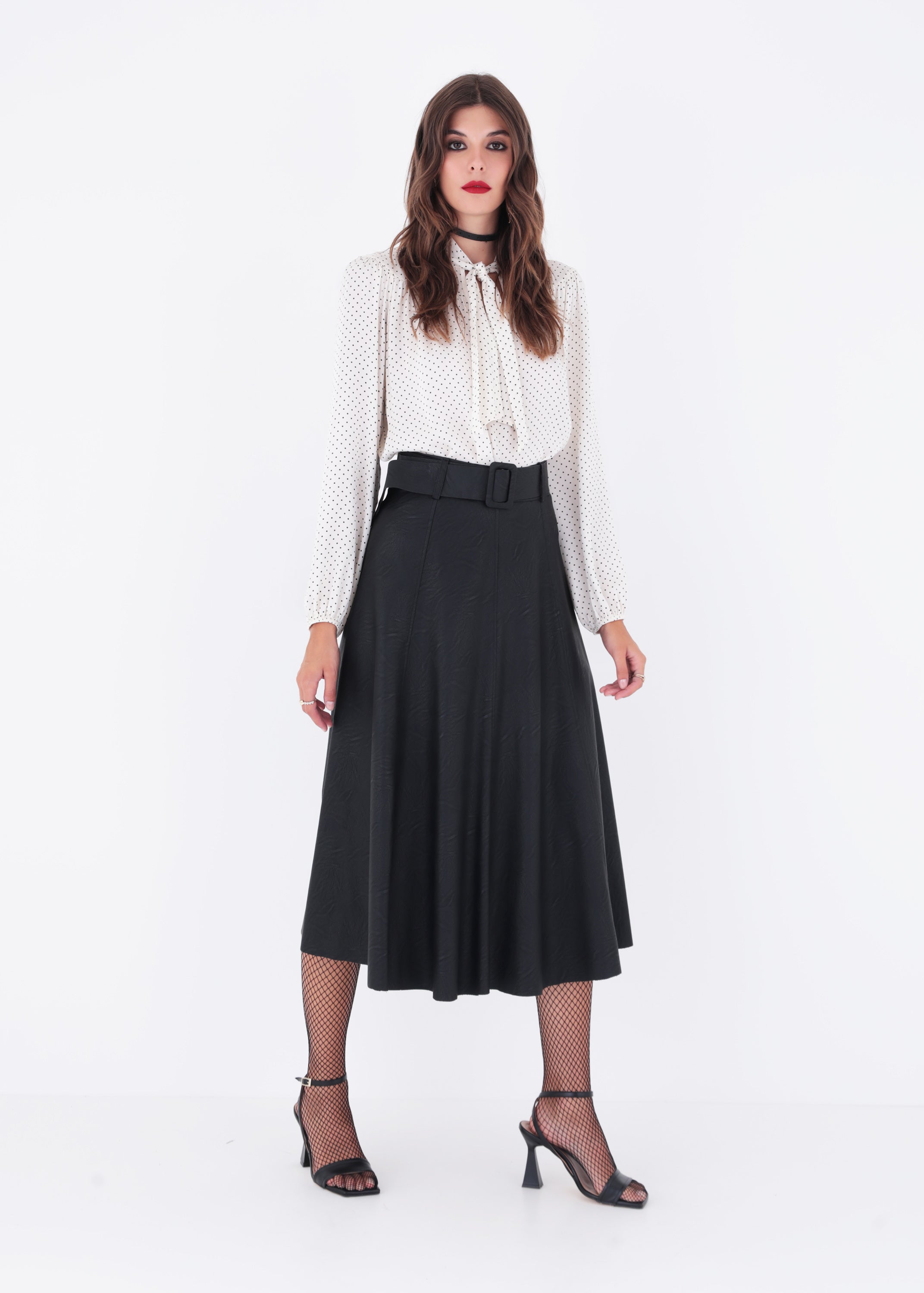 Gonna a ruota in ecopelle - FW23