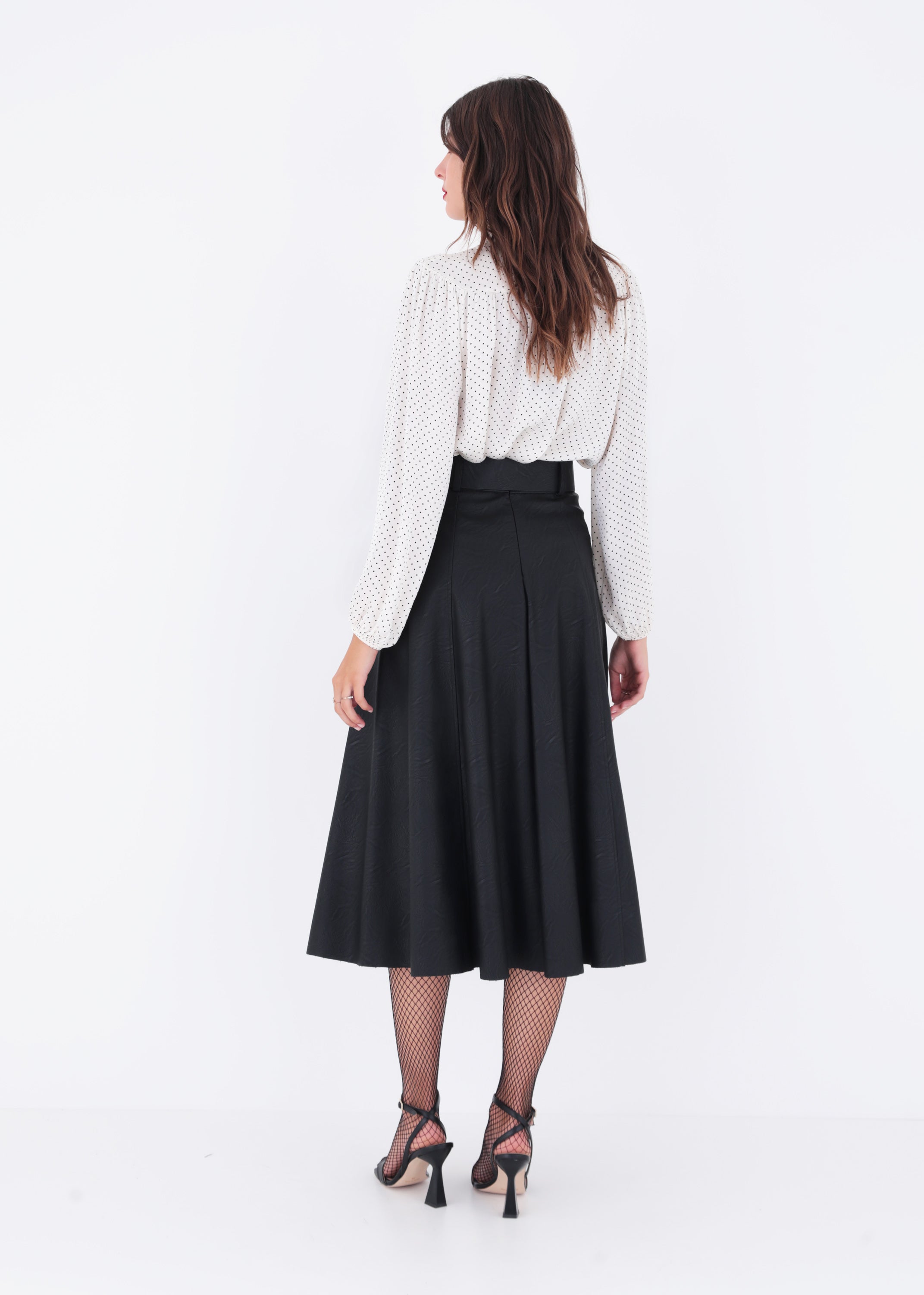 Gonna a ruota in ecopelle - FW23