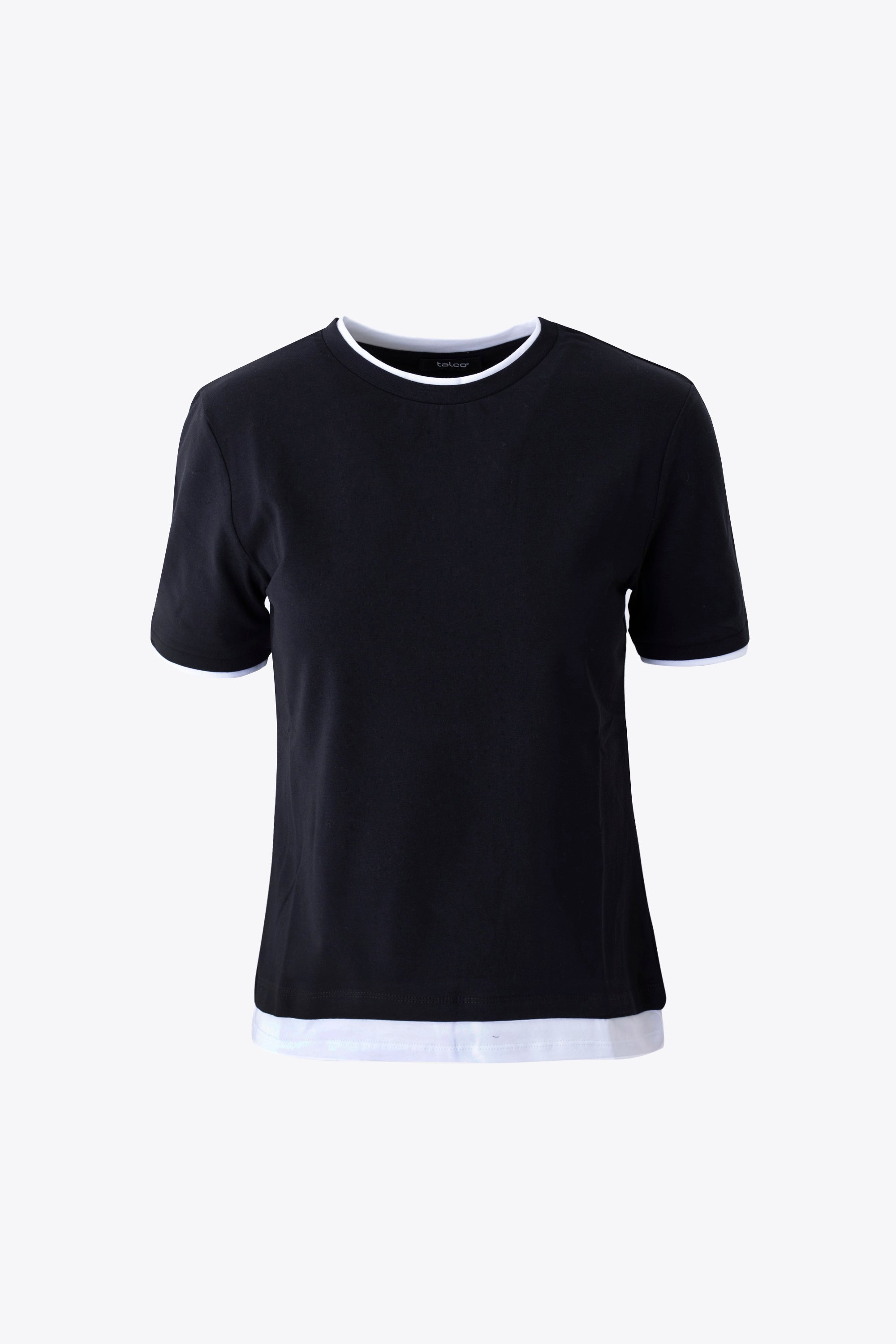 T-shirt in viscosa con profili a contrasto - FW26