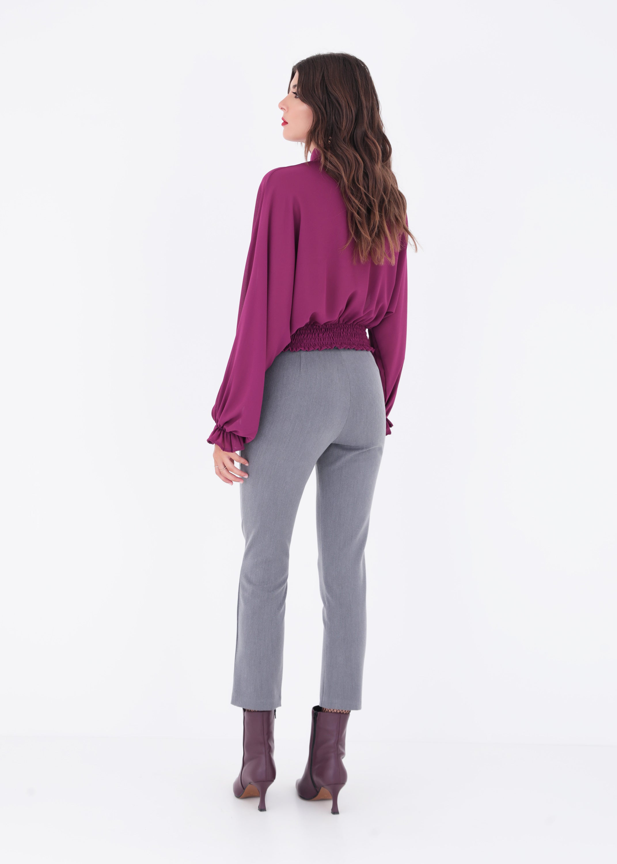 Camicia crop in georgette - FW23