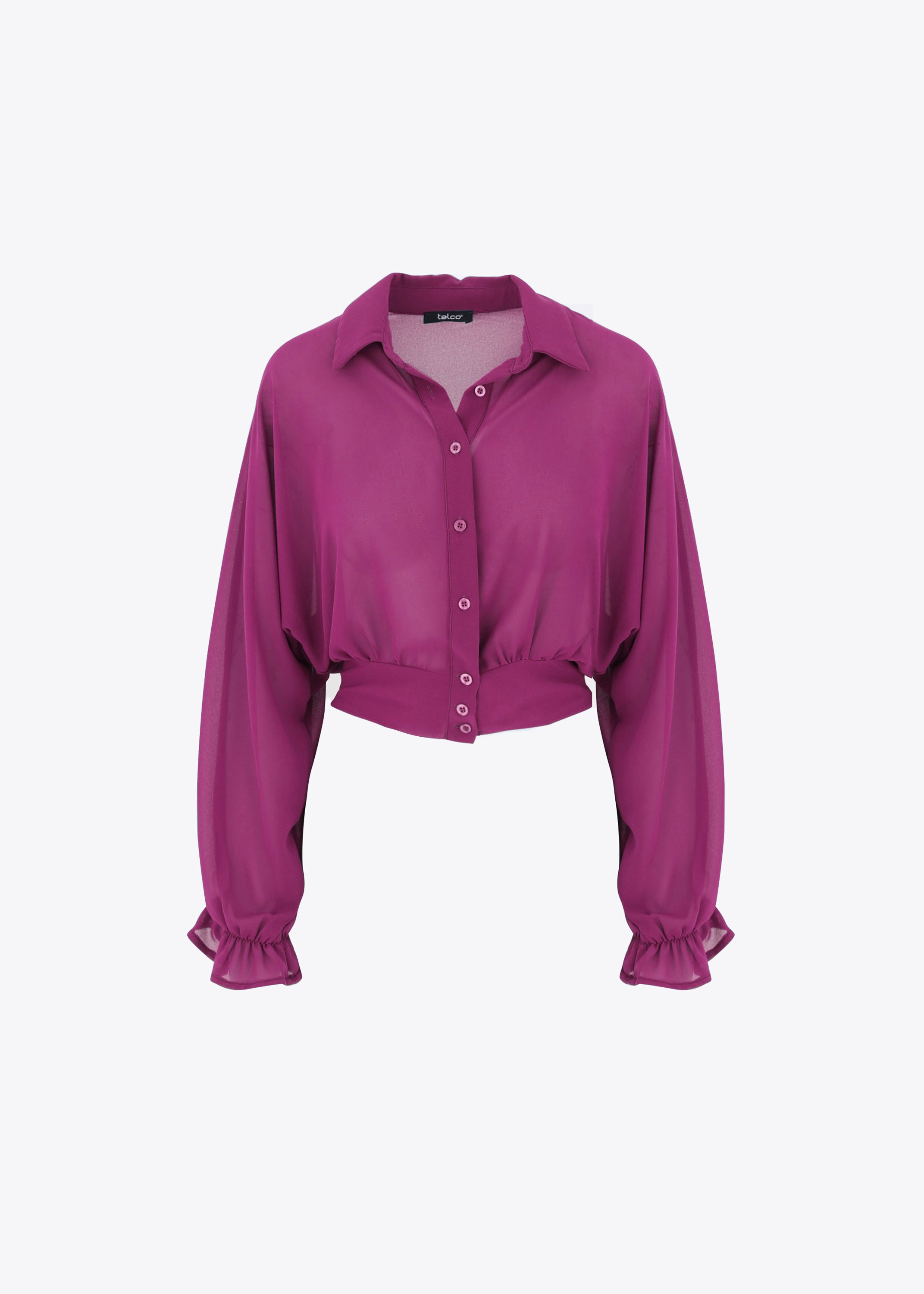 Camicia crop in georgette - FW23