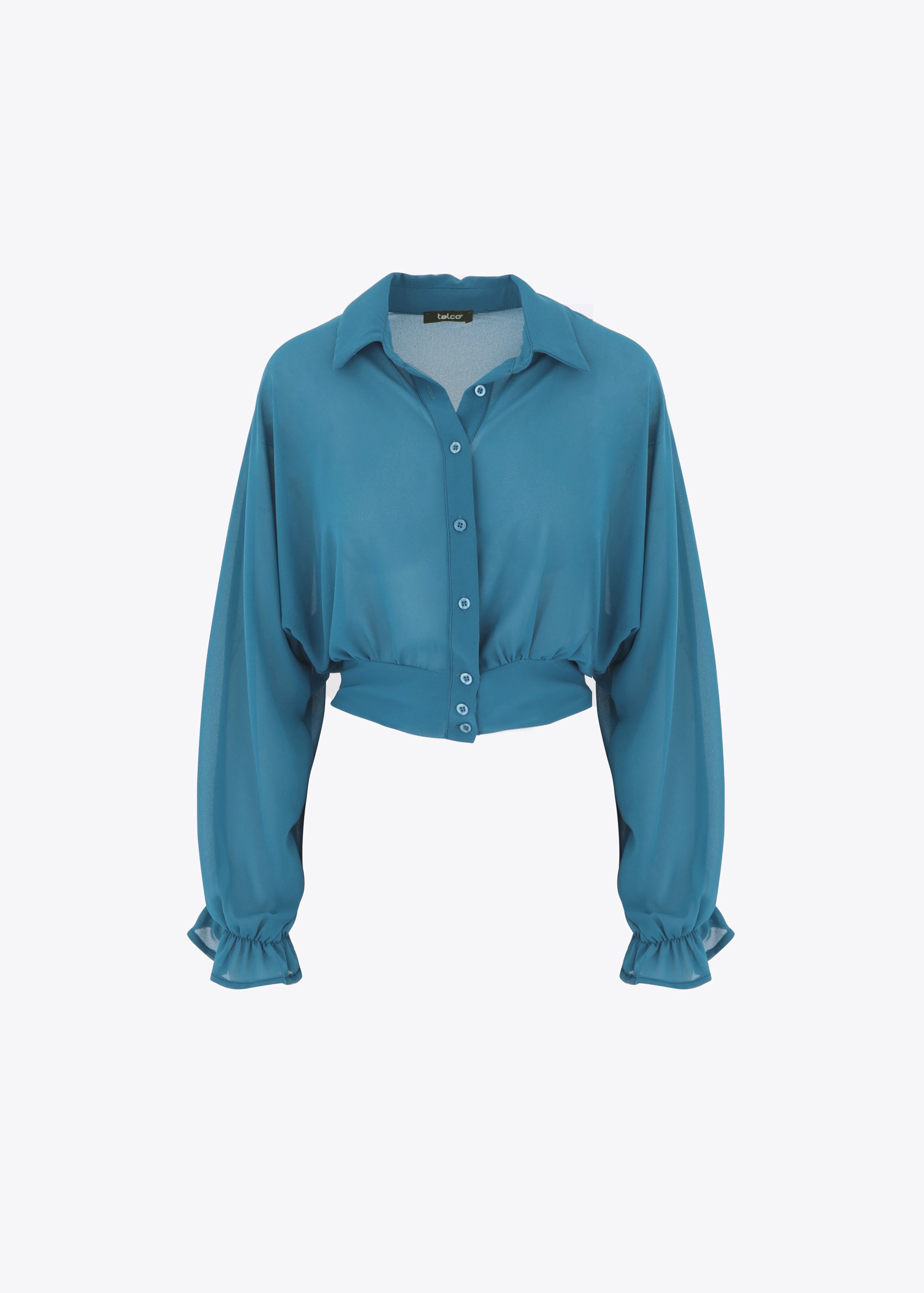 Camicia crop in georgette - FW23