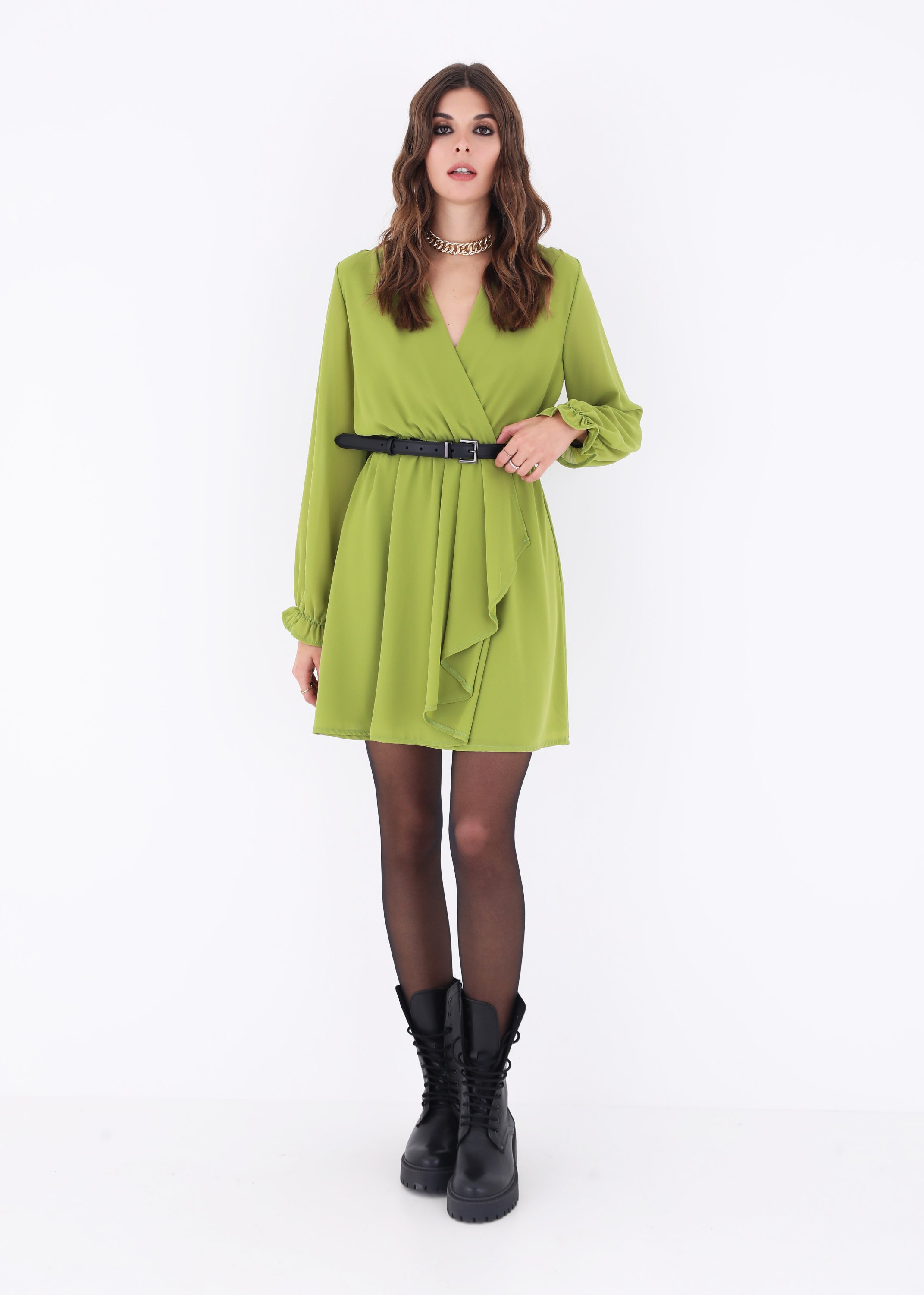 Abito corto in georgette - FW23