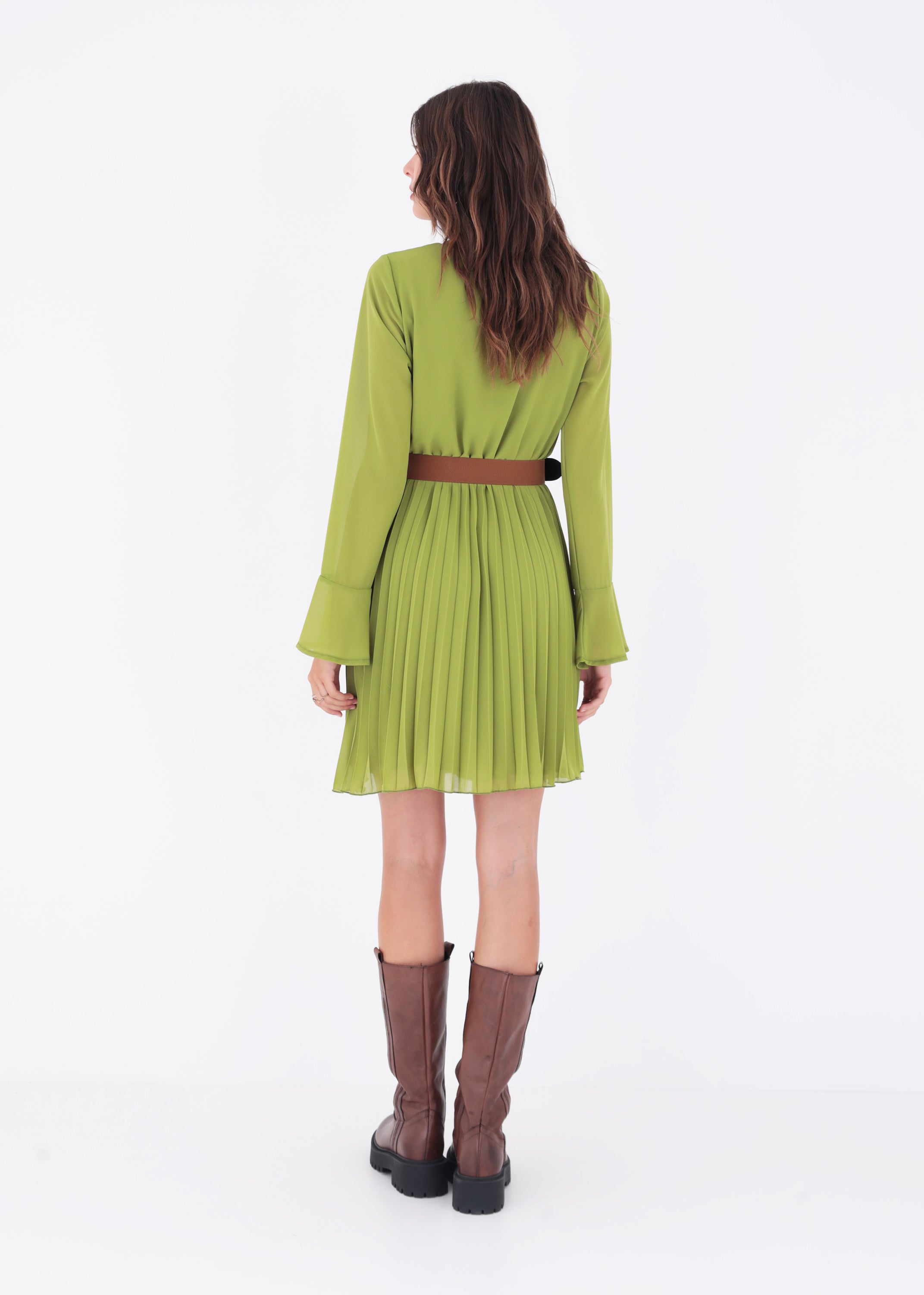 Abito corto in georgette plissè - FW23