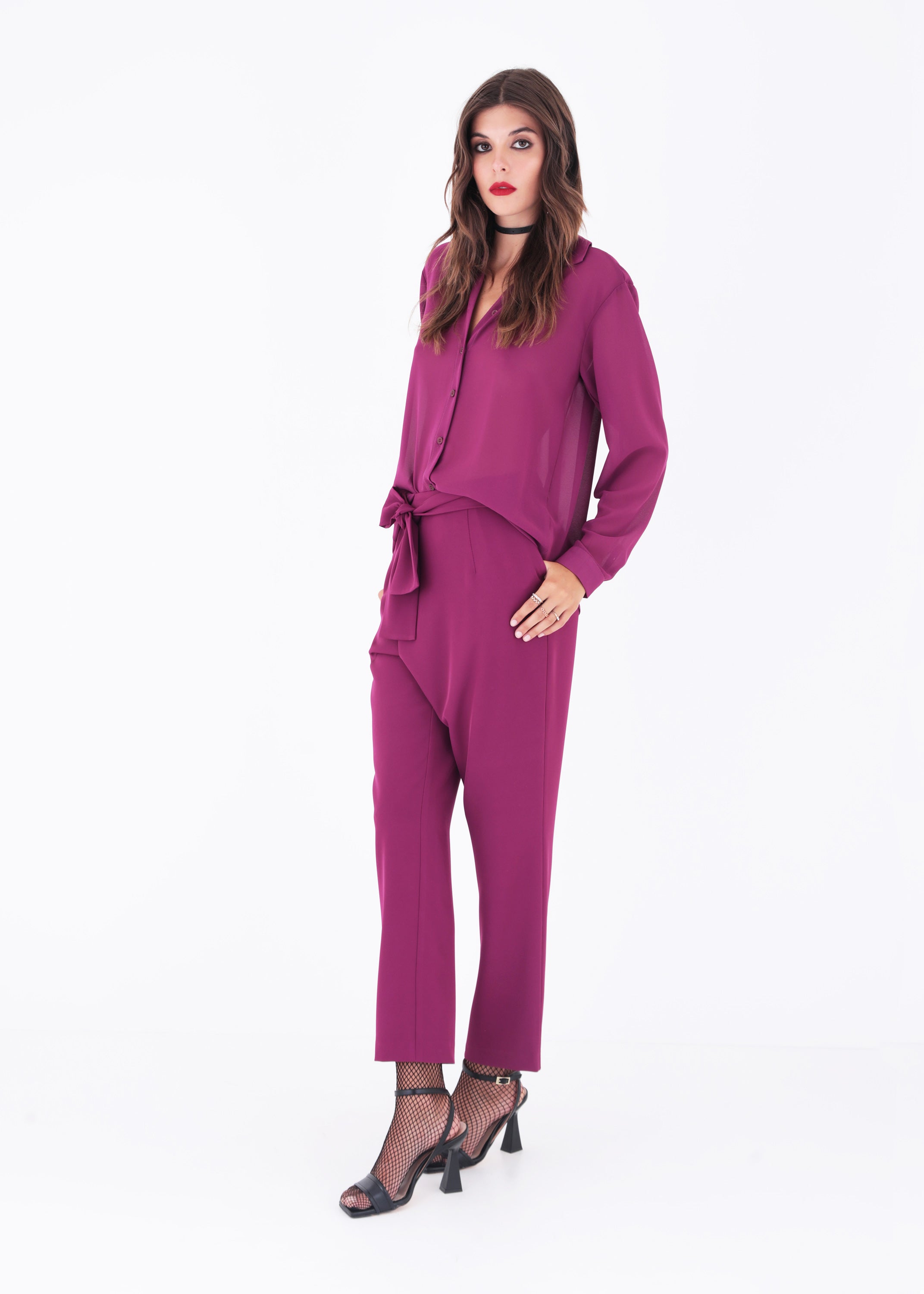 Camicia over in georgette - FW23
