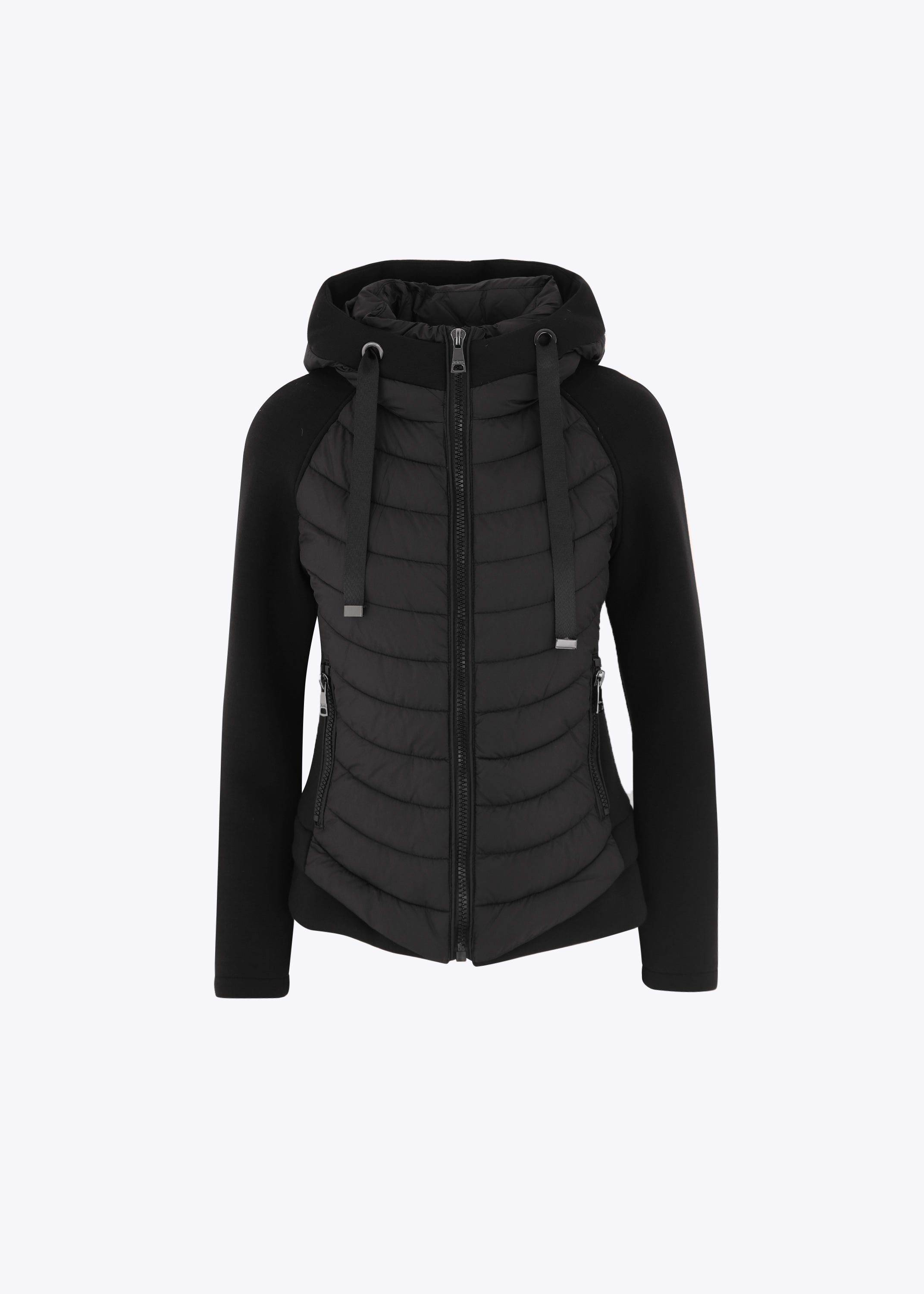 Piumino corto con maniche e inserti in neoprene - FW23