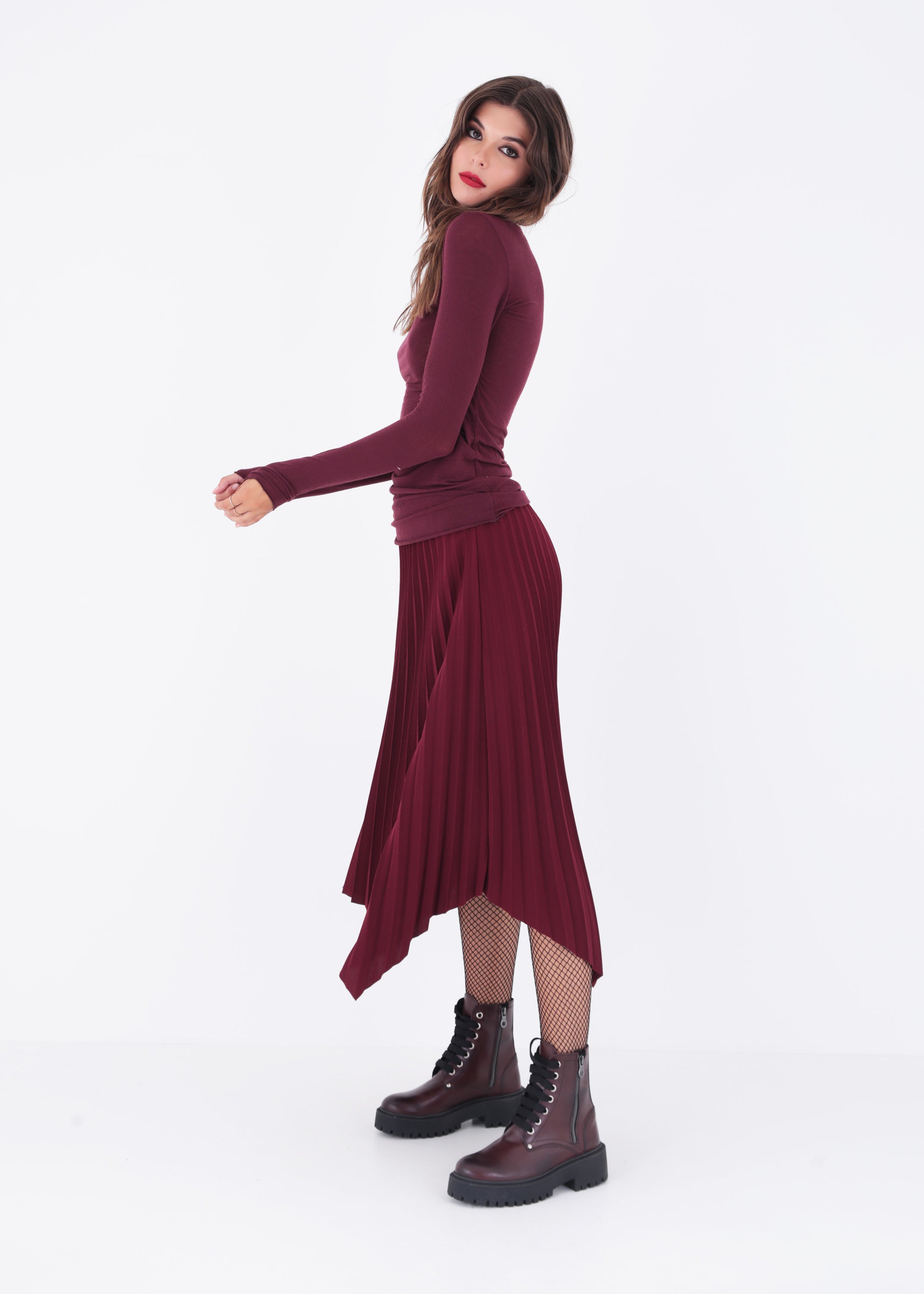 Gonna plissè in scuba crepe - FW23