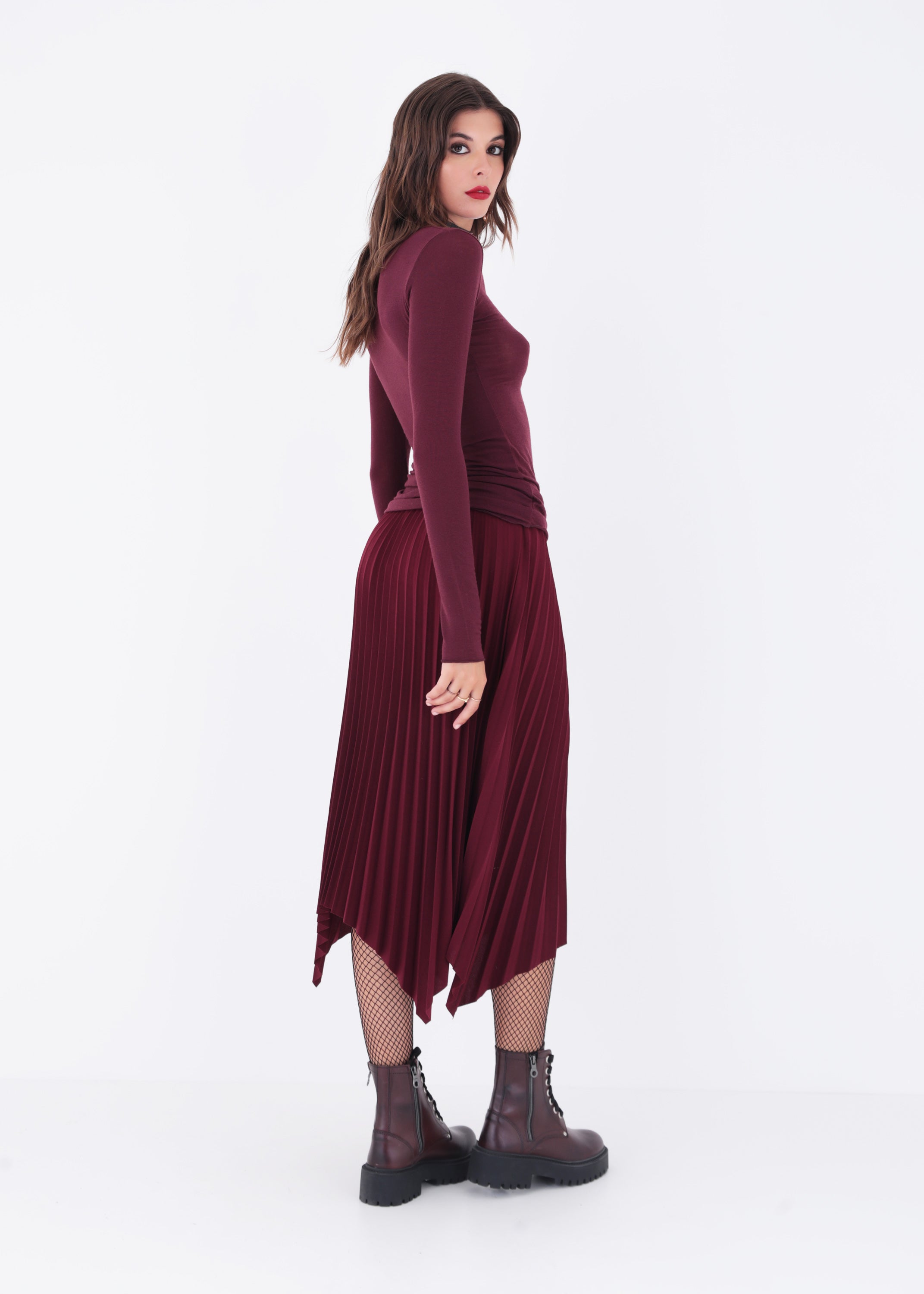 Gonna plissè in scuba crepe - FW23
