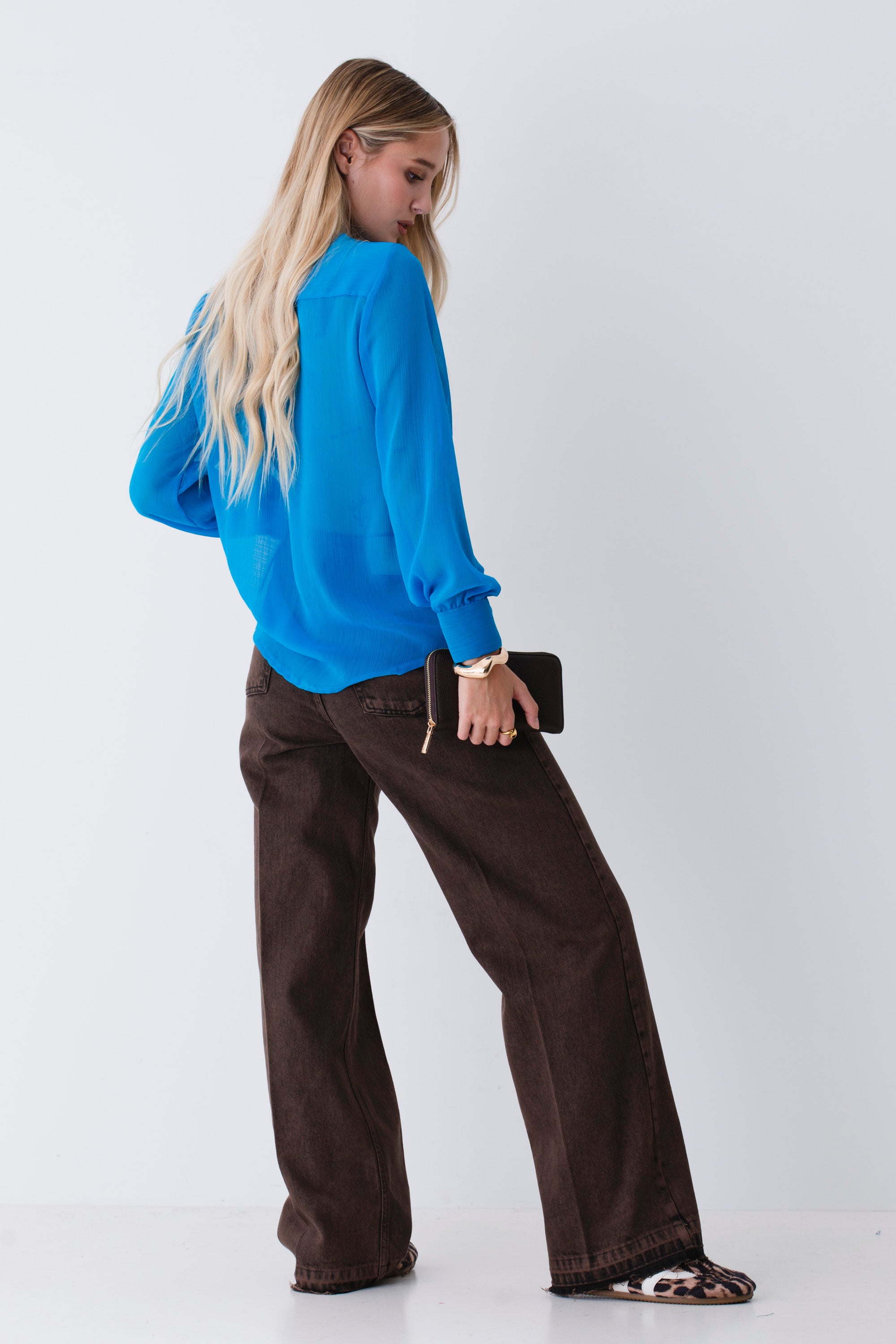 Camicia con rouches in georgette - FW26