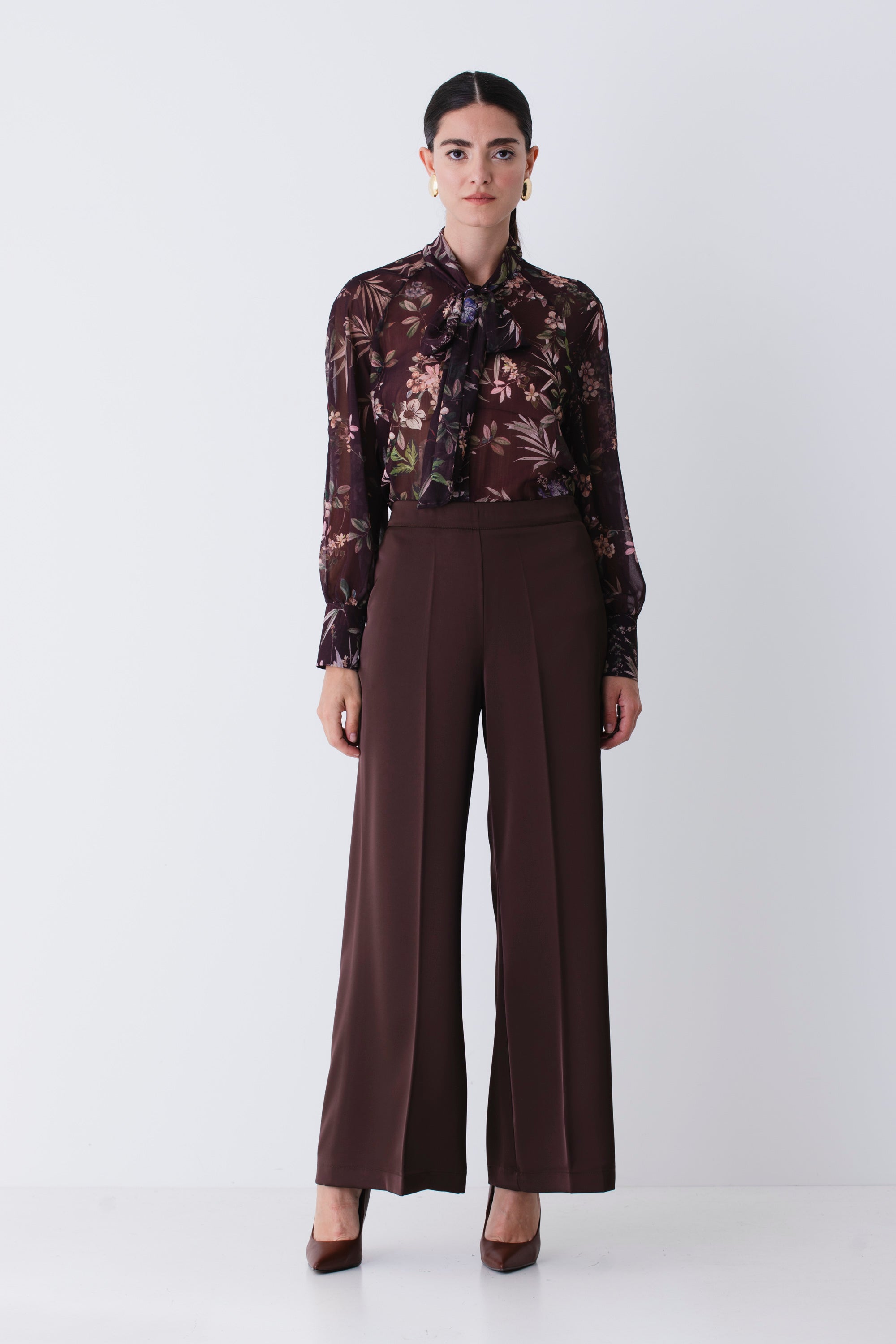 Camicia in georgette fantasia floreale - FW26