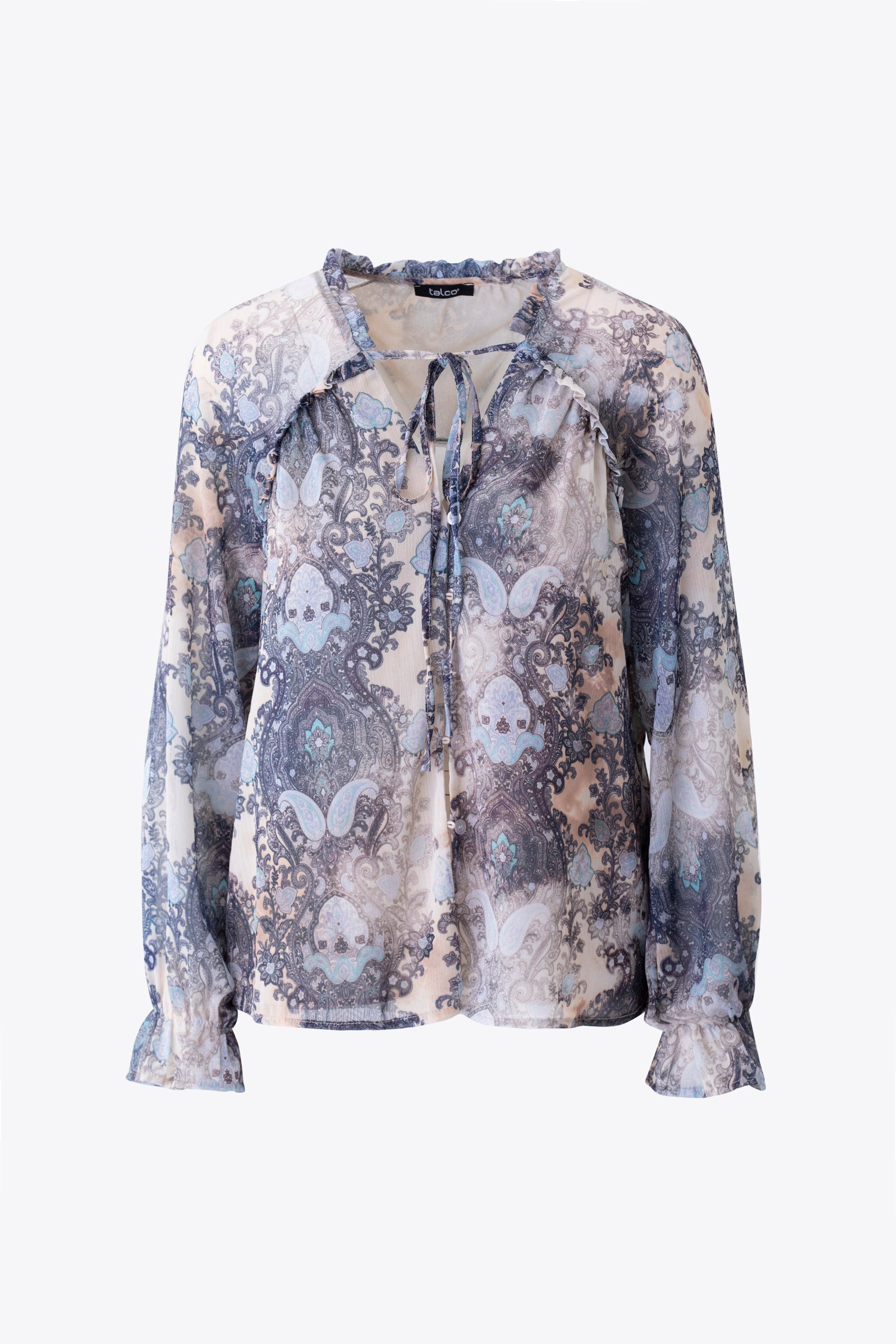 Camicia in georgette fantasia cachemire - FW26