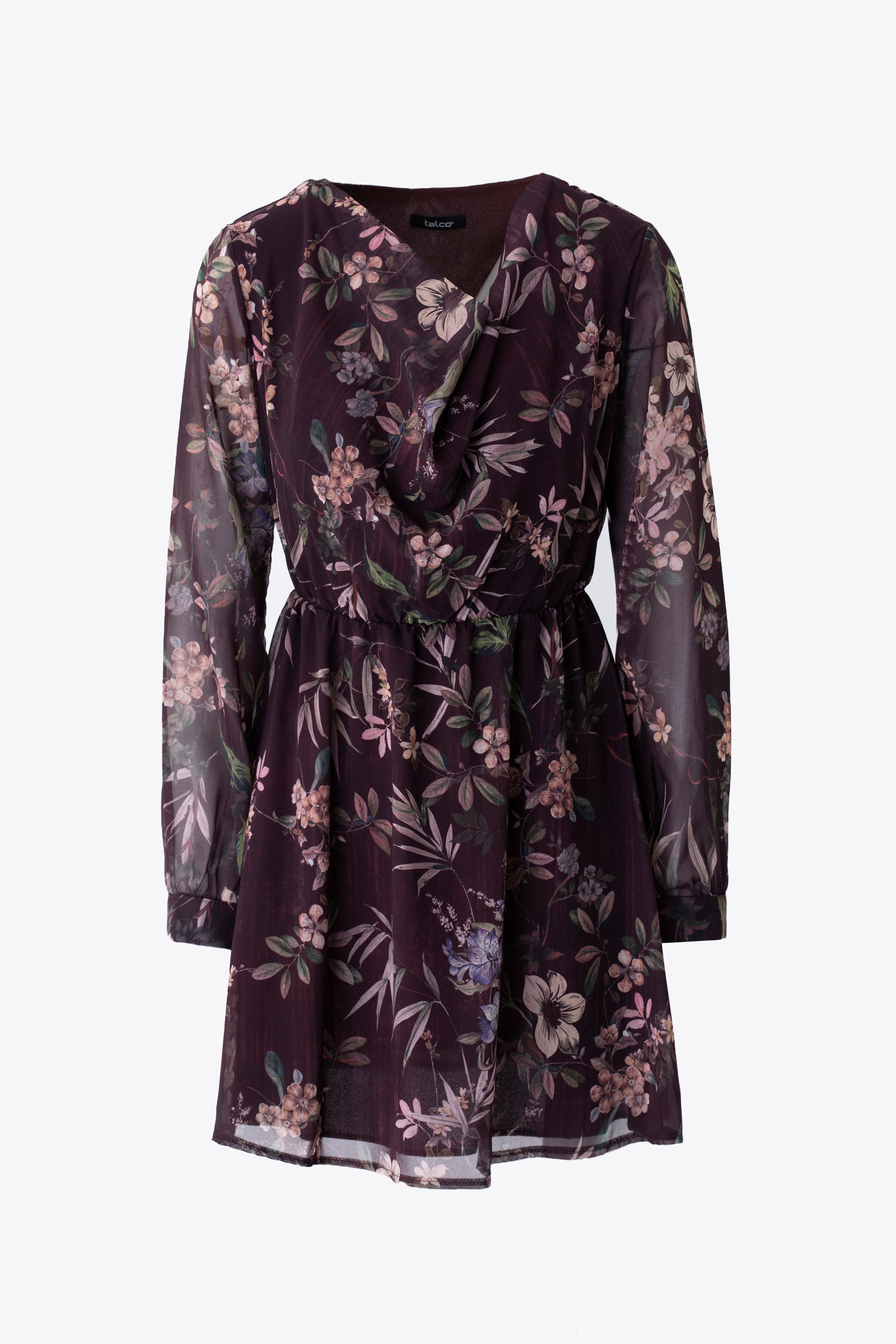Abito corto in georgette fantasia floreale - FW26