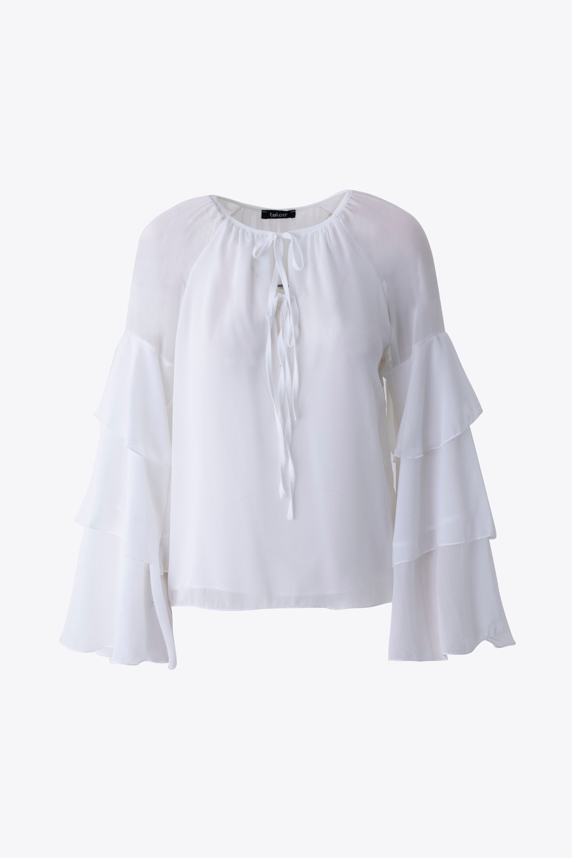 Blusa con balze in georgette - FW26