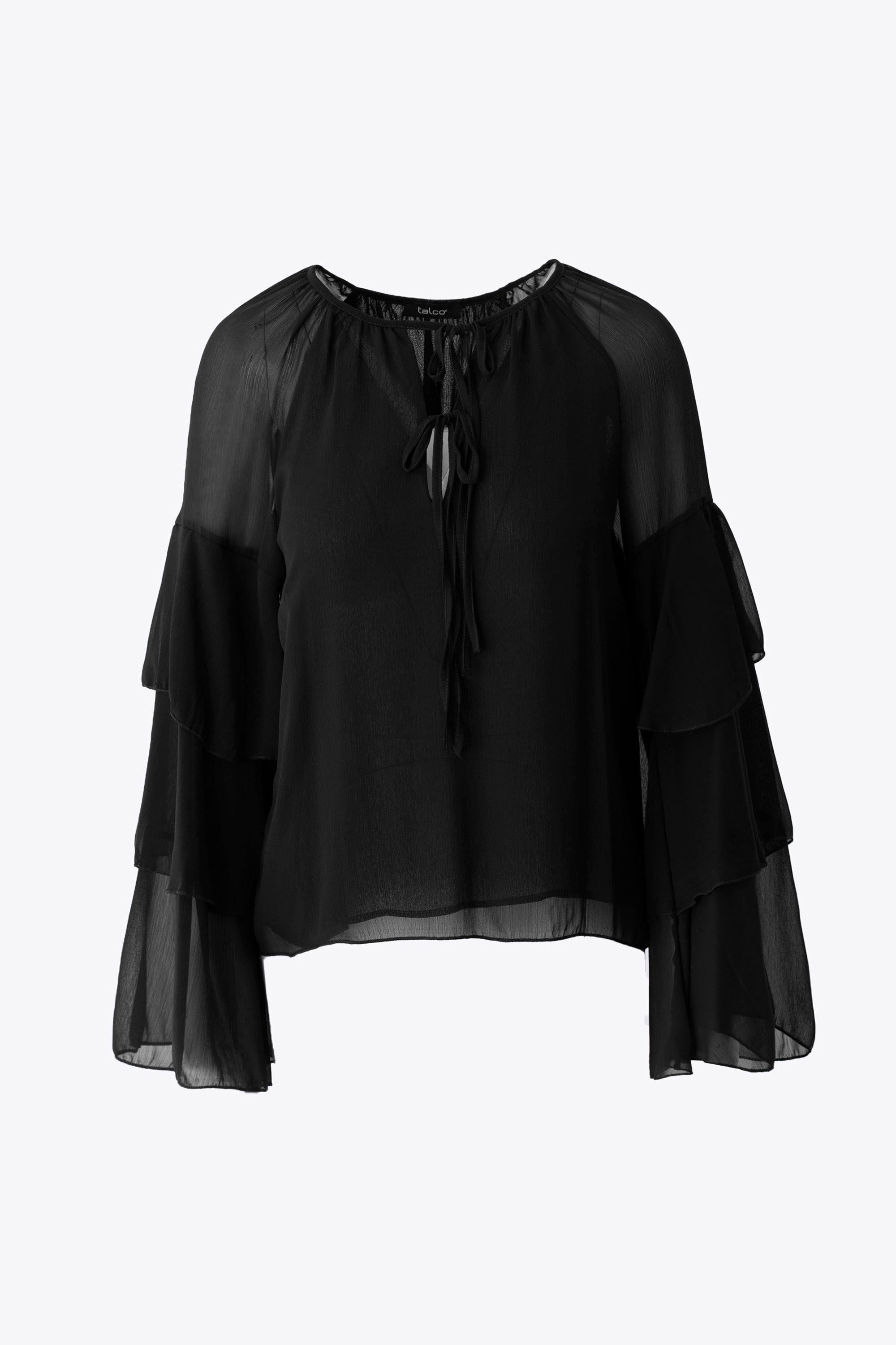 Blusa con balze in georgette - FW26