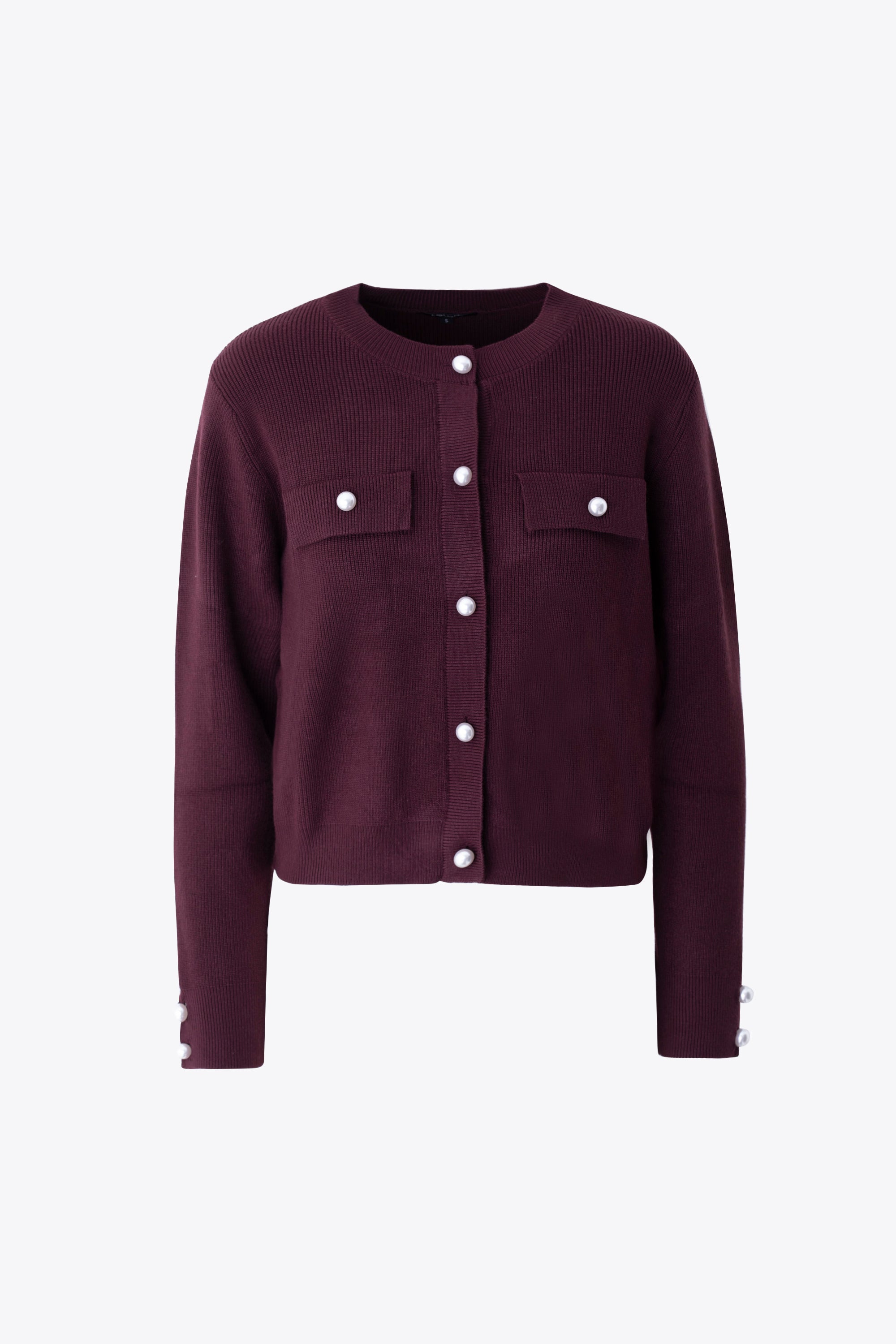 Giacca in maglia con bottoni a perla - FW26