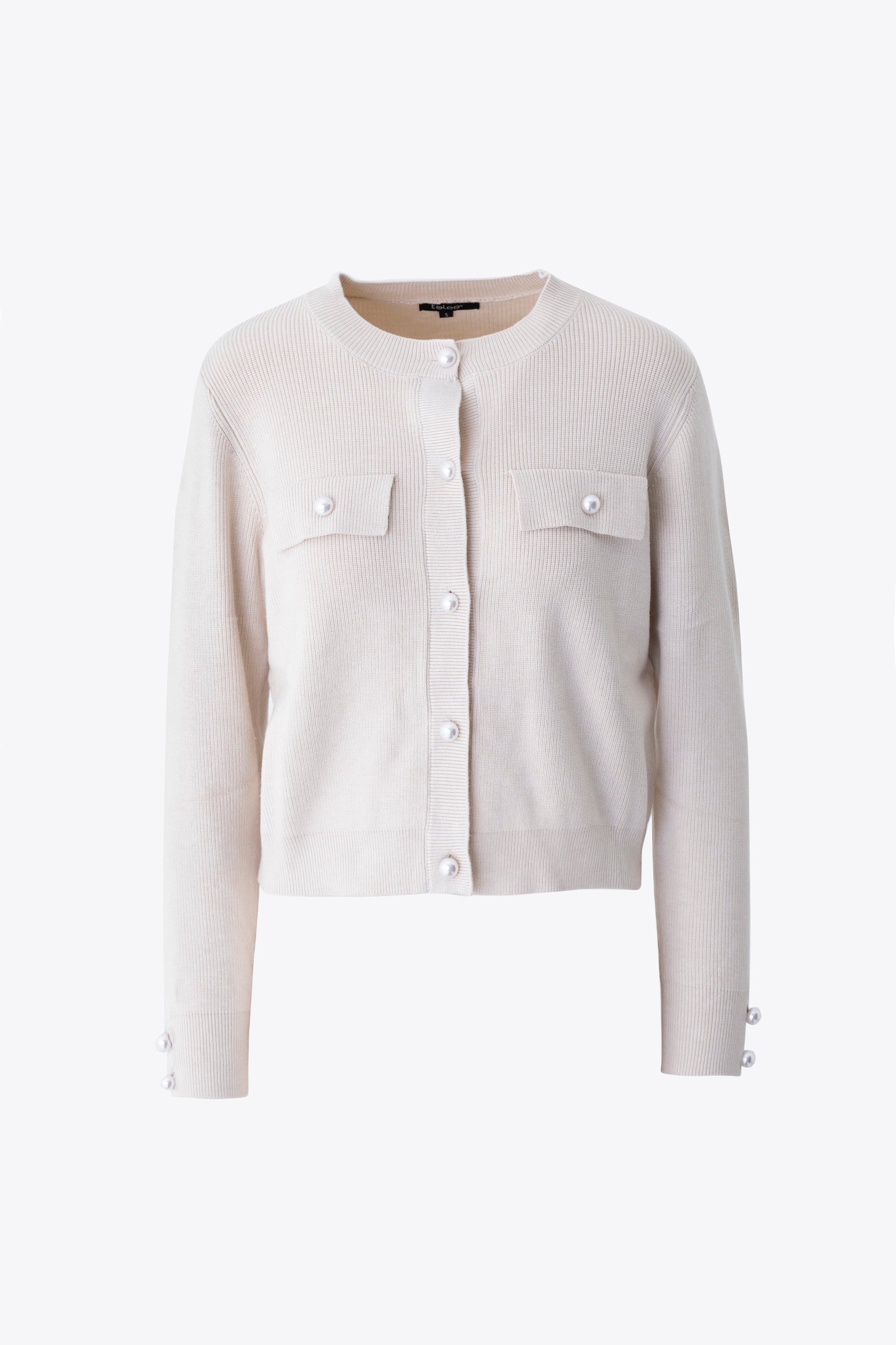 Giacca in maglia con bottoni a perla - FW26