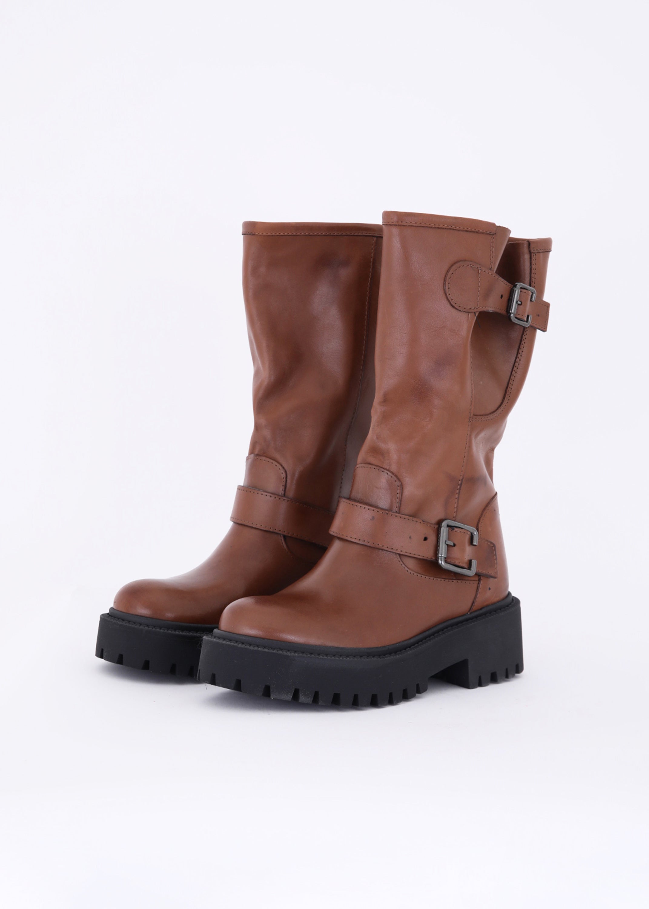 Stivali biker in pelle - FW23