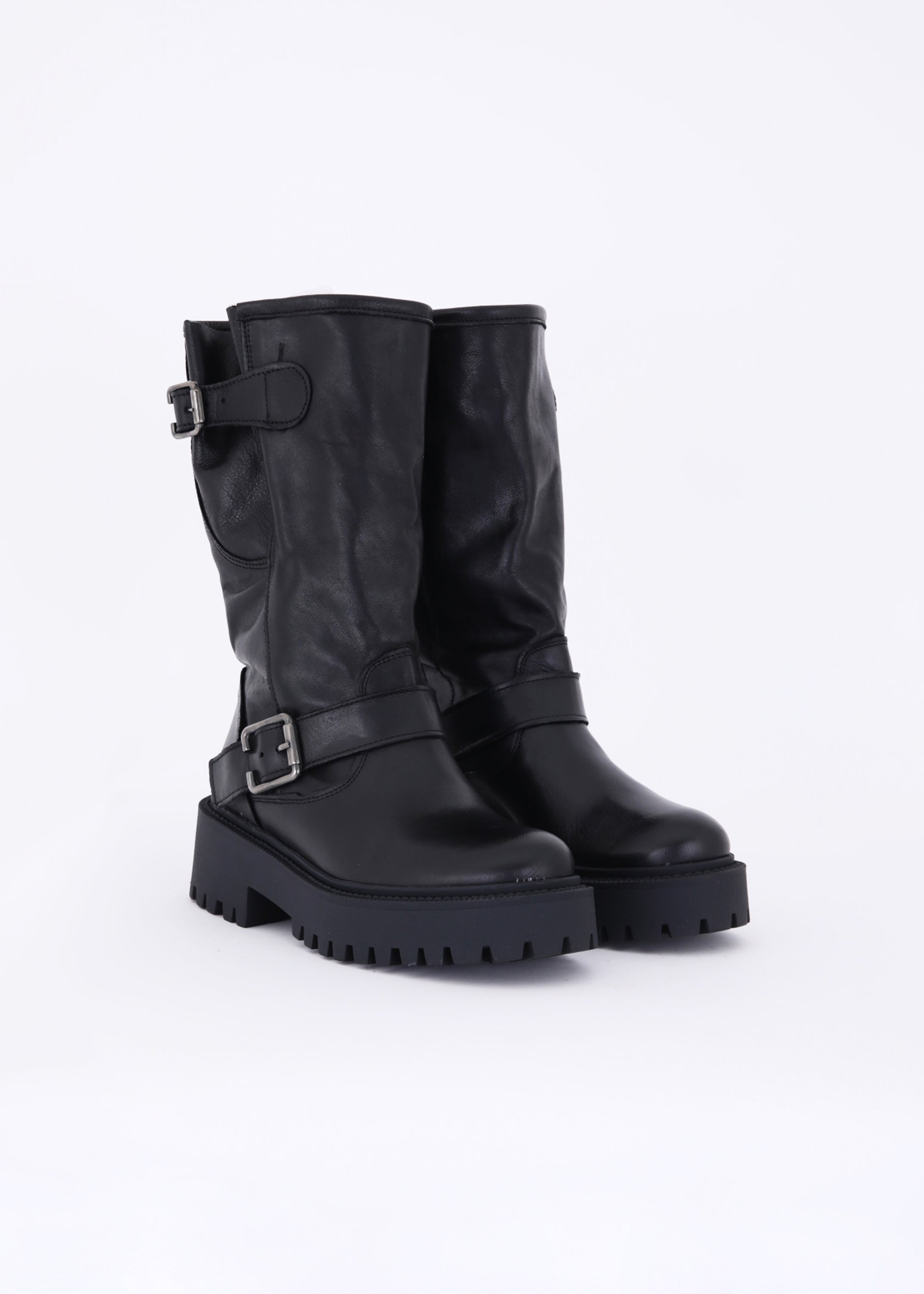Stivali biker in pelle - FW23