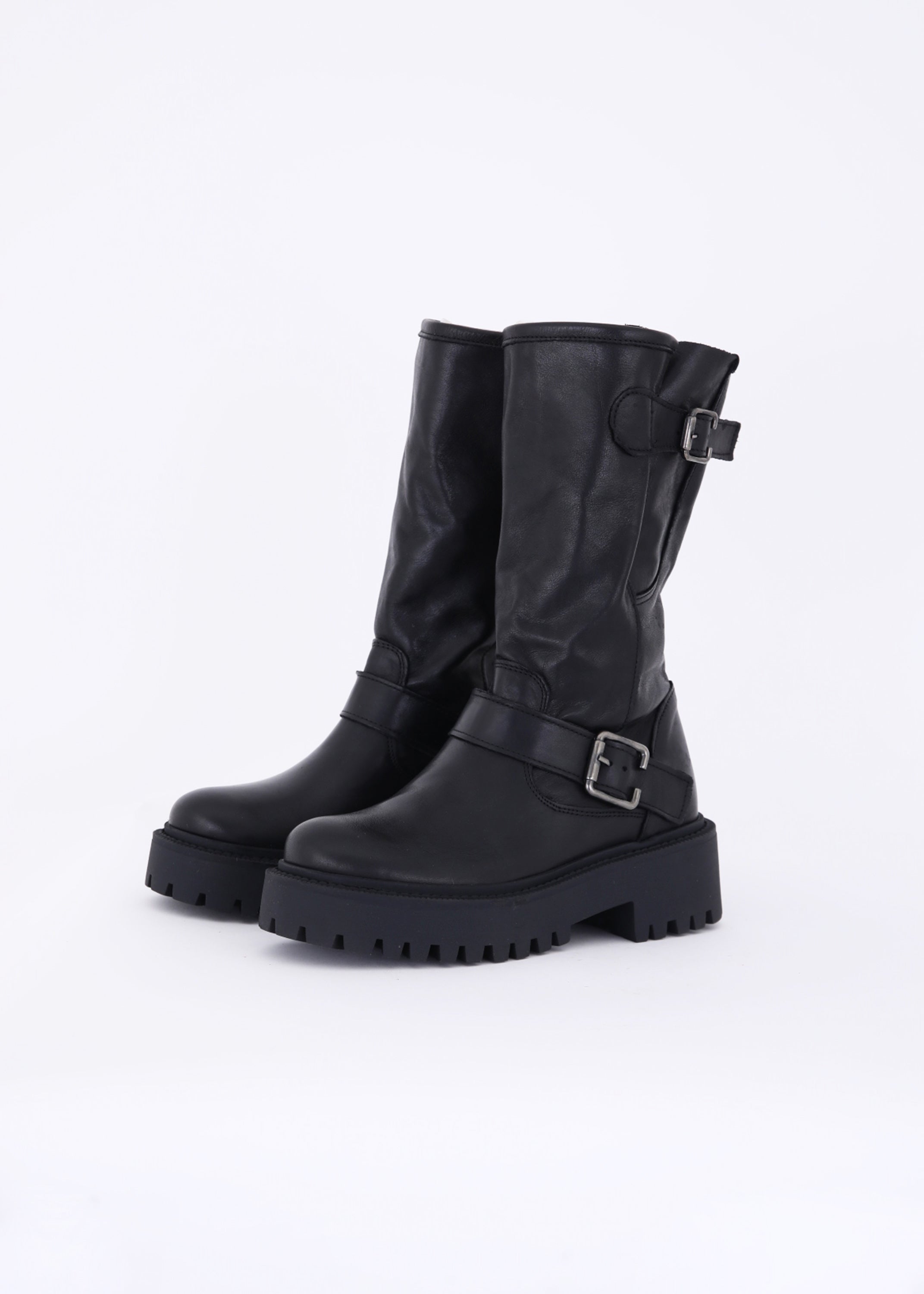 Stivali biker in pelle - FW23