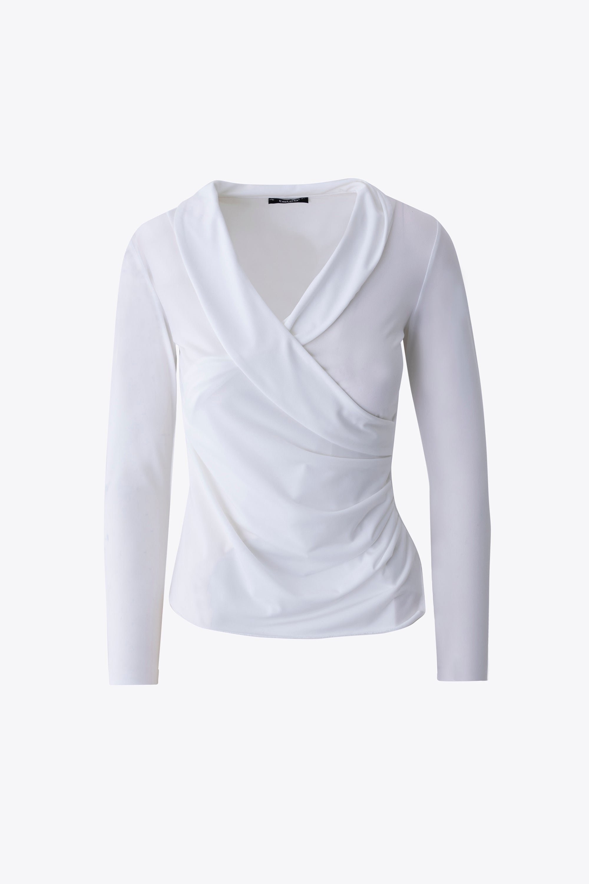 Blusa ad incrocio in jersey elasticizzato - FW26