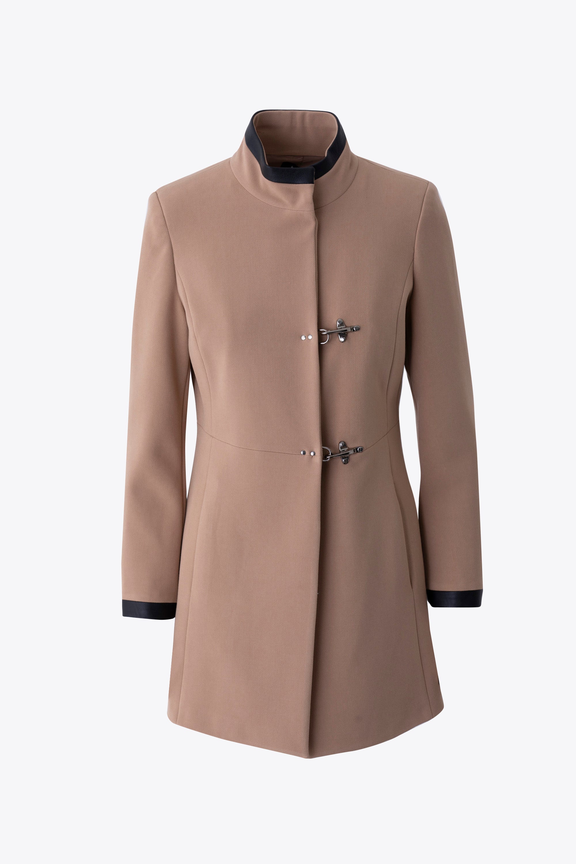 Cappotto corto con ganci in triplo crepe - FW26