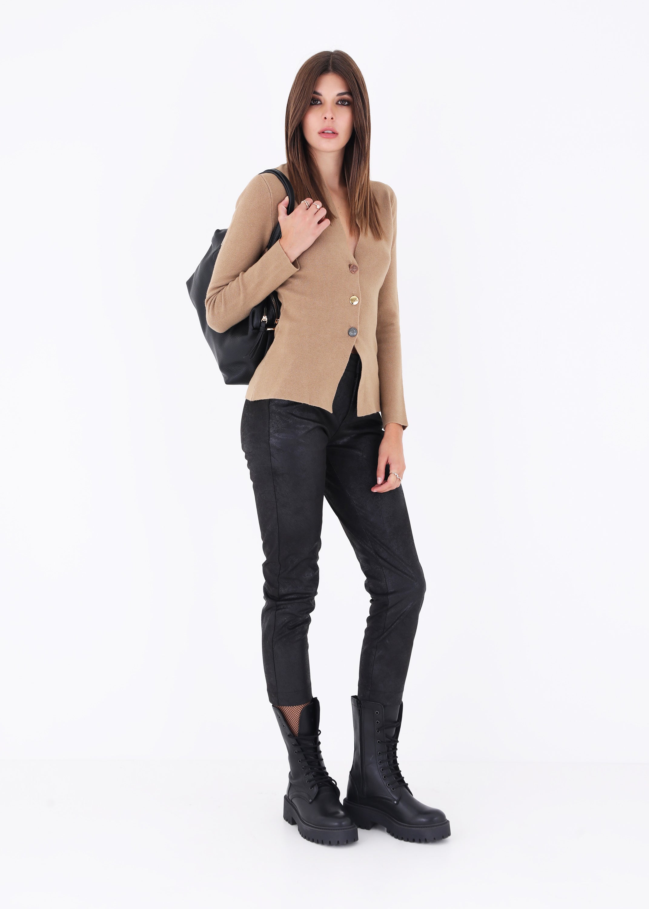 Giacca in maglia con bottoni military - FW23