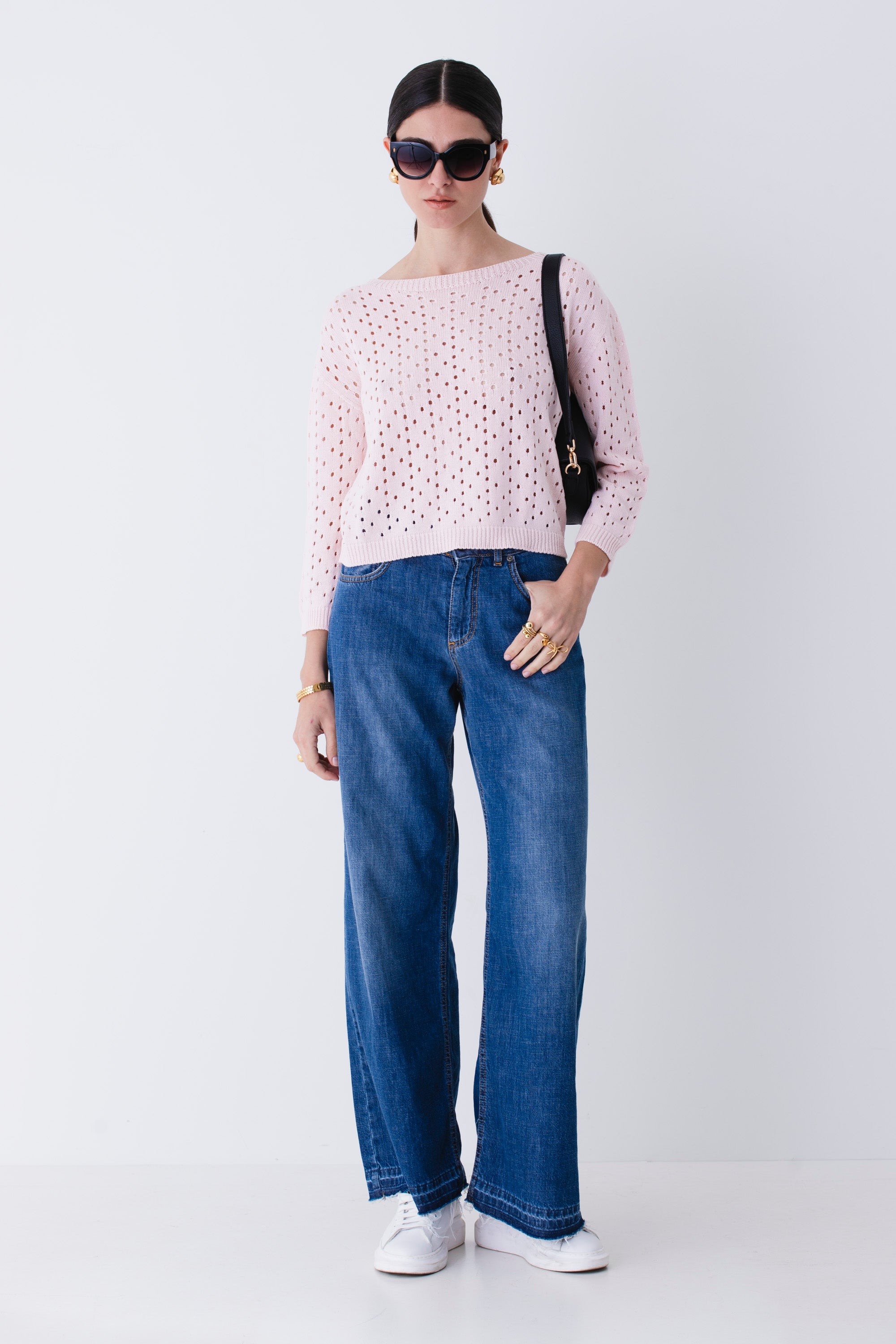 Pullover traforato in cotone - PE25