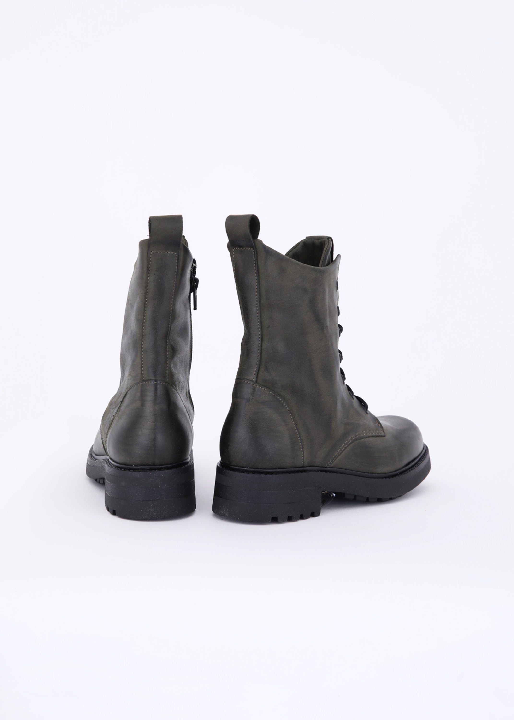 Anfibio lace-up in pelle vintage - FW23