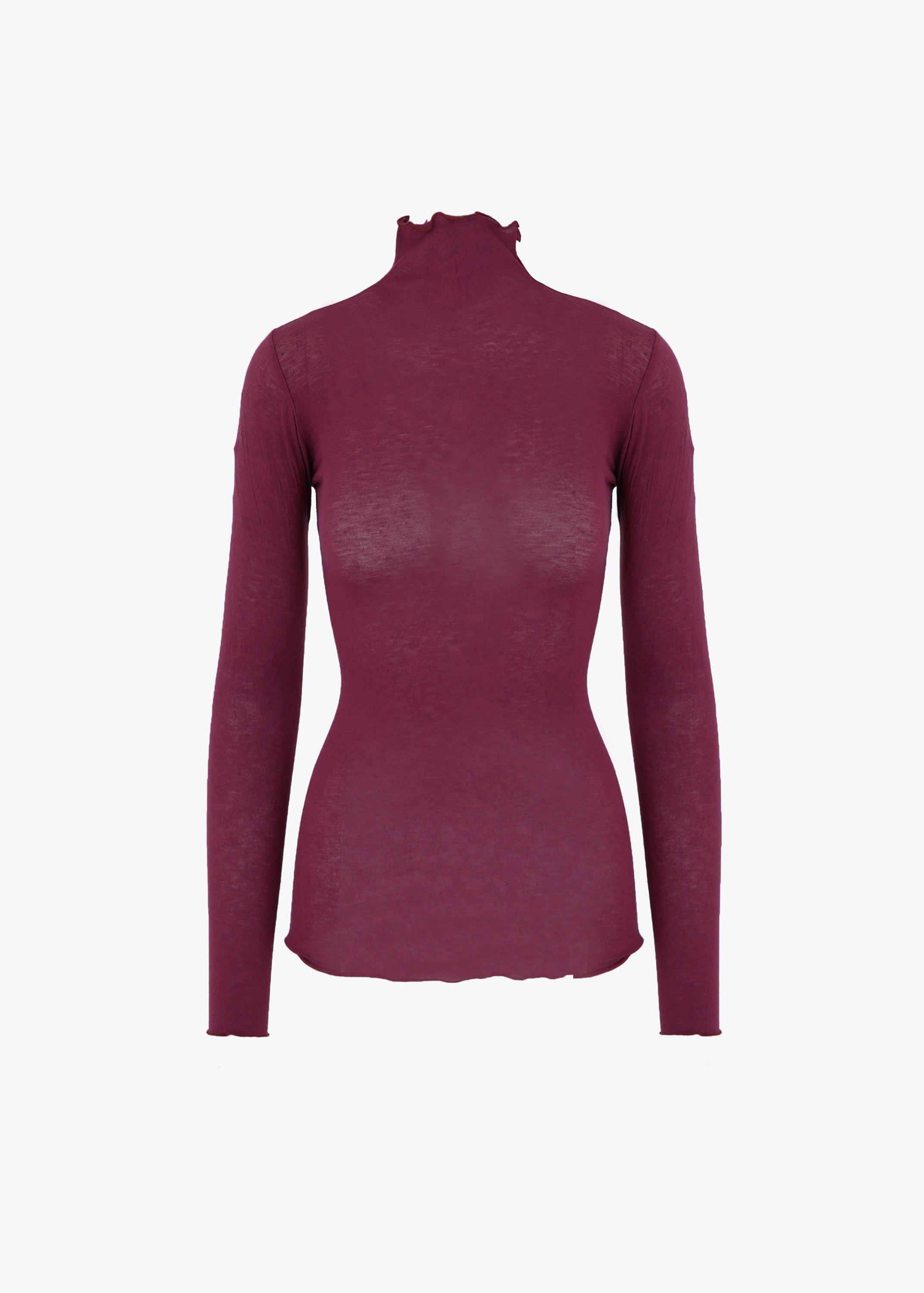 T-shirt a collo alto in misto cashmere - FW26