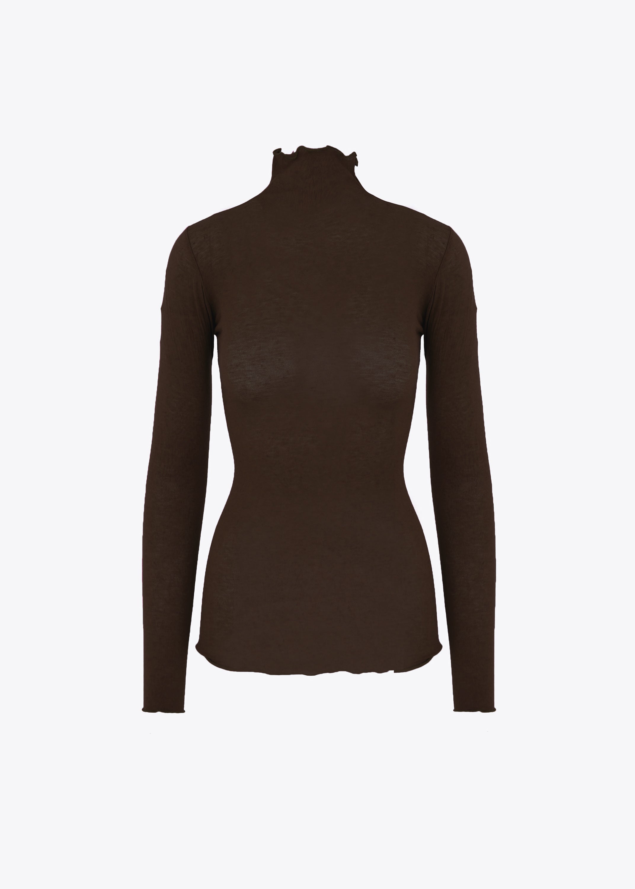 T-shirt a collo alto in misto cashmere - FW26