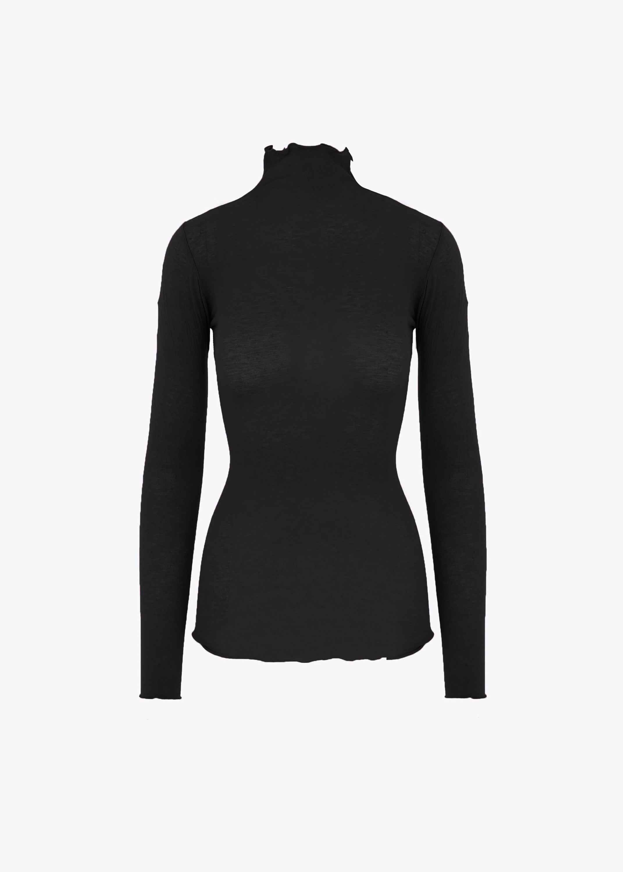 T-shirt a collo alto in misto cashmere - FW26