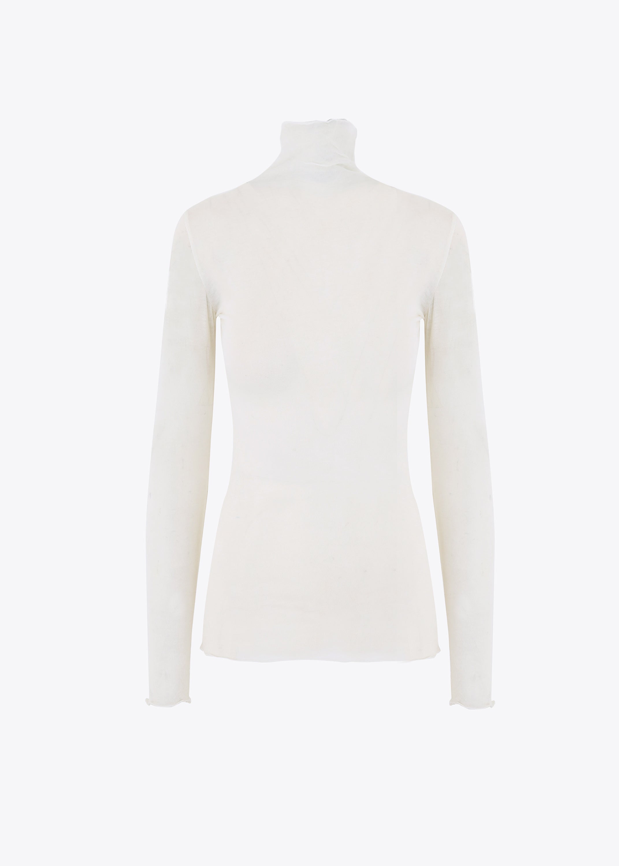 T-shirt a collo alto in misto cashmere - FW26