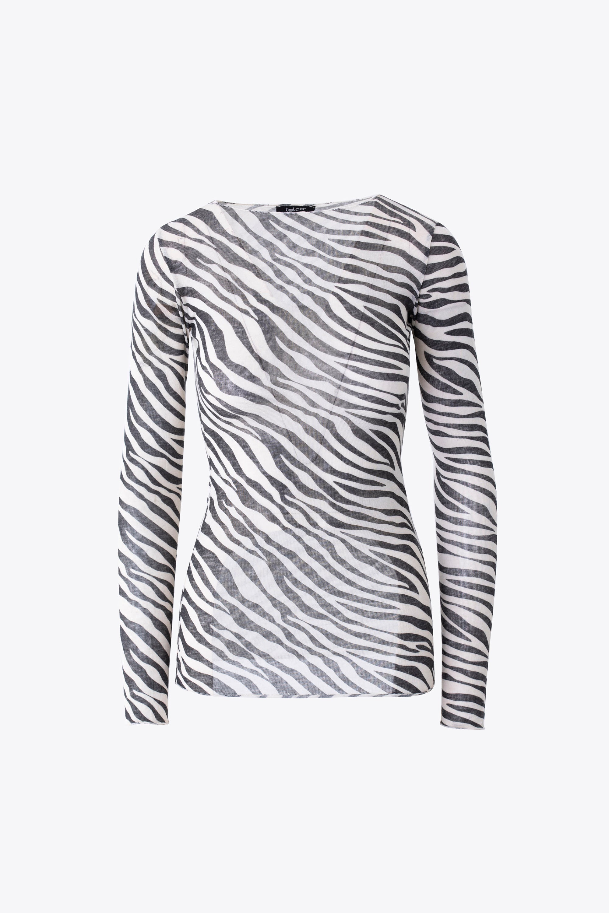 T-shirt in misto cashmere stampa zebra - FW26