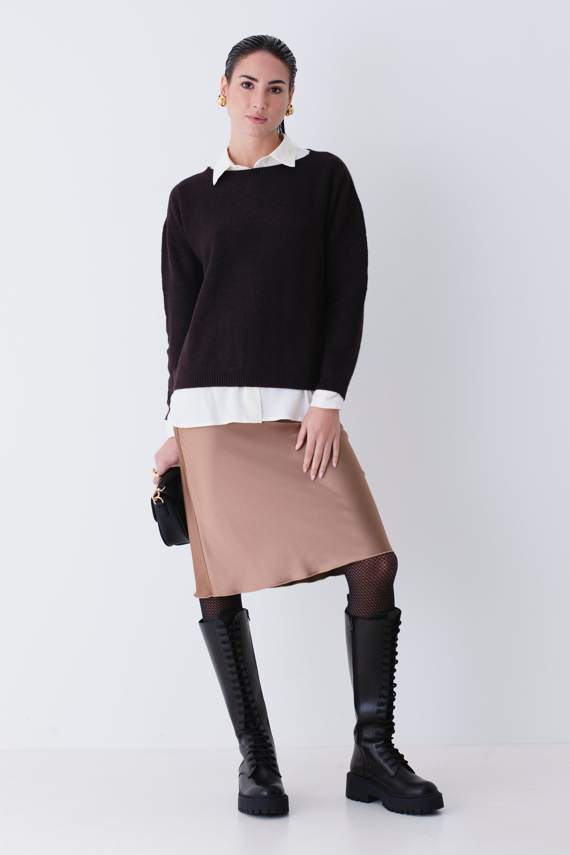 Pullover con lavorazione a nido d'ape - FW25