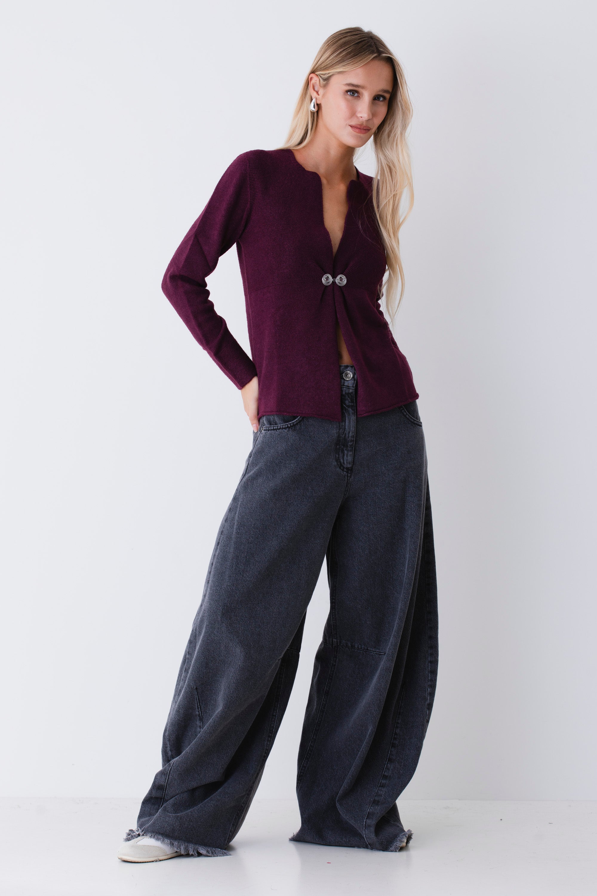 Giacca con gancio in maglia - FW26