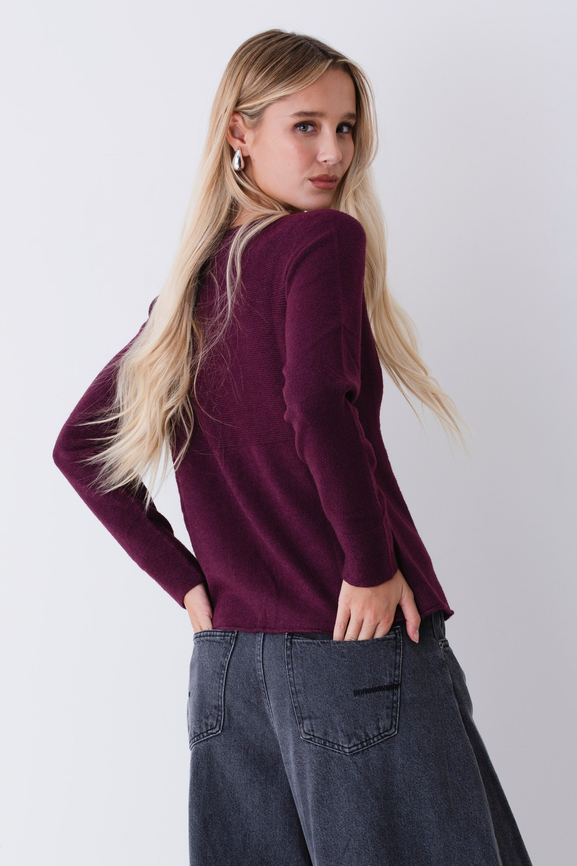 Giacca con gancio in maglia - FW26