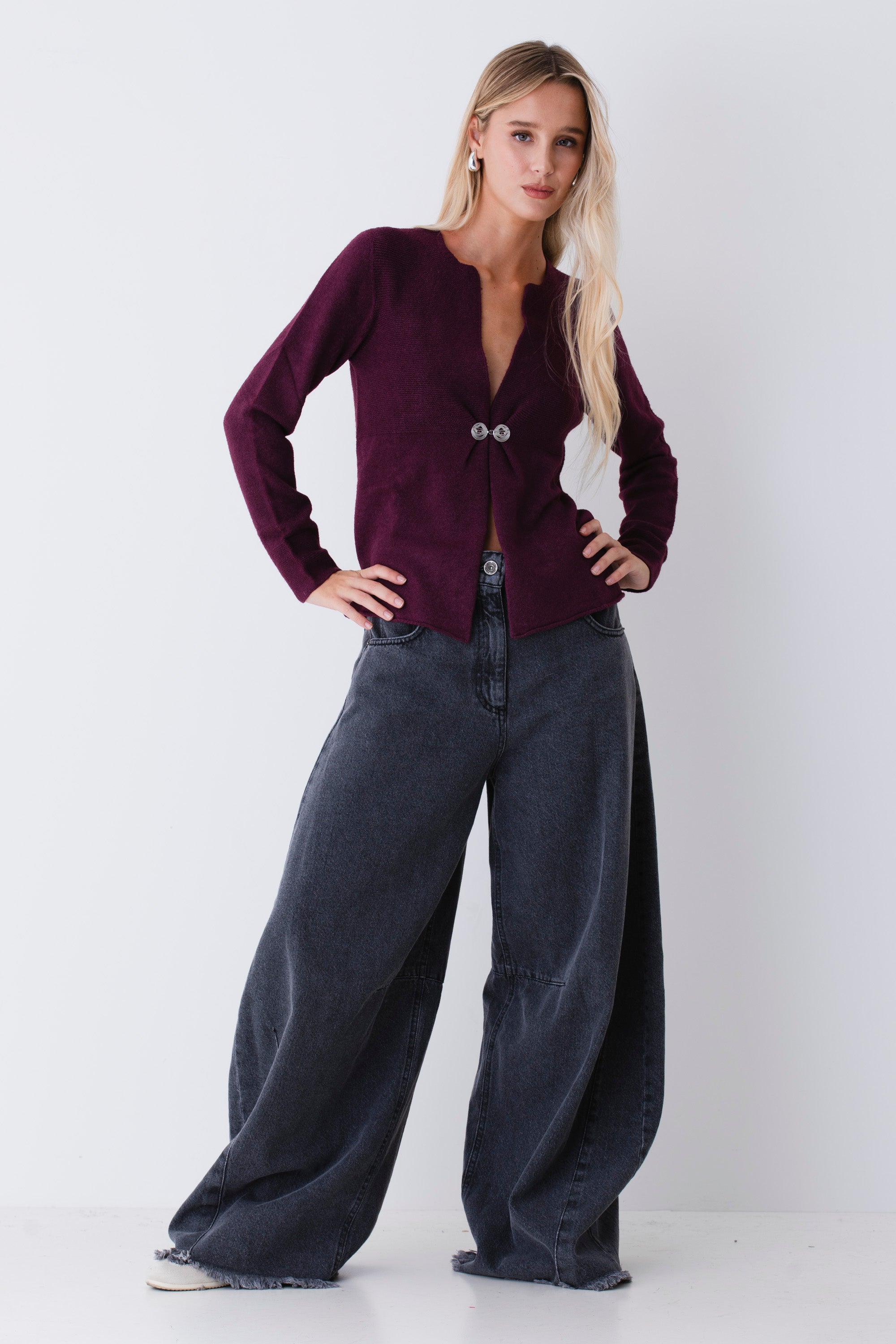 Giacca con gancio in maglia - FW26