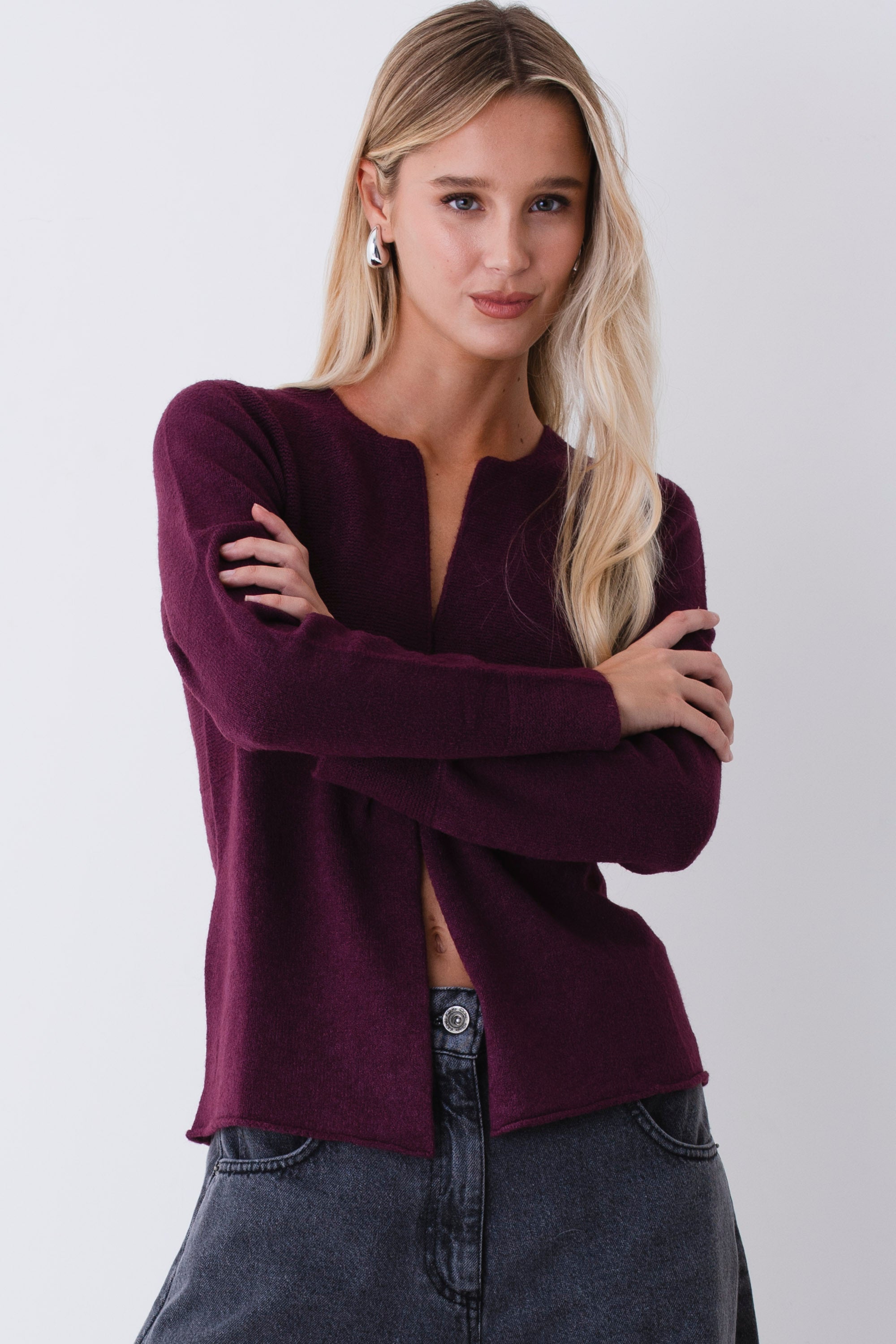Giacca con gancio in maglia - FW26