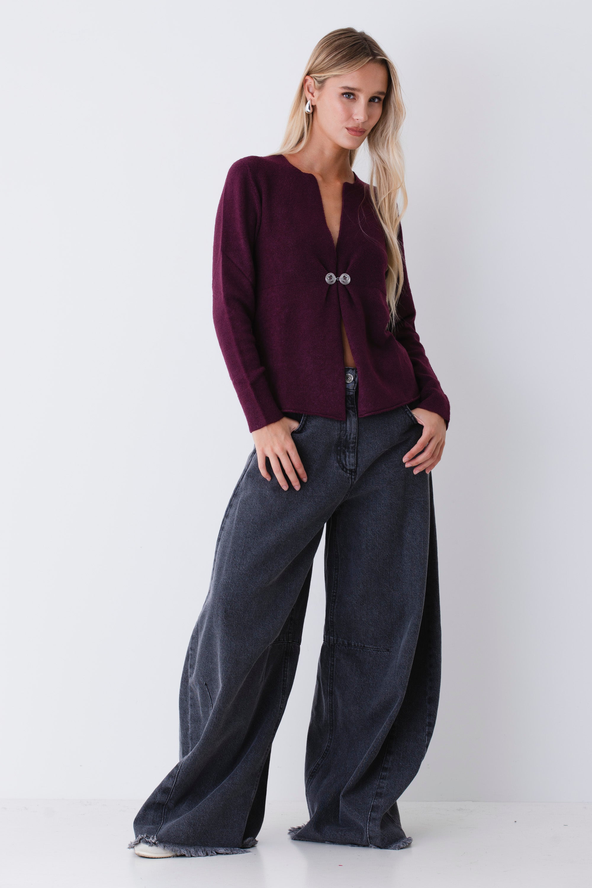 Giacca con gancio in maglia - FW26