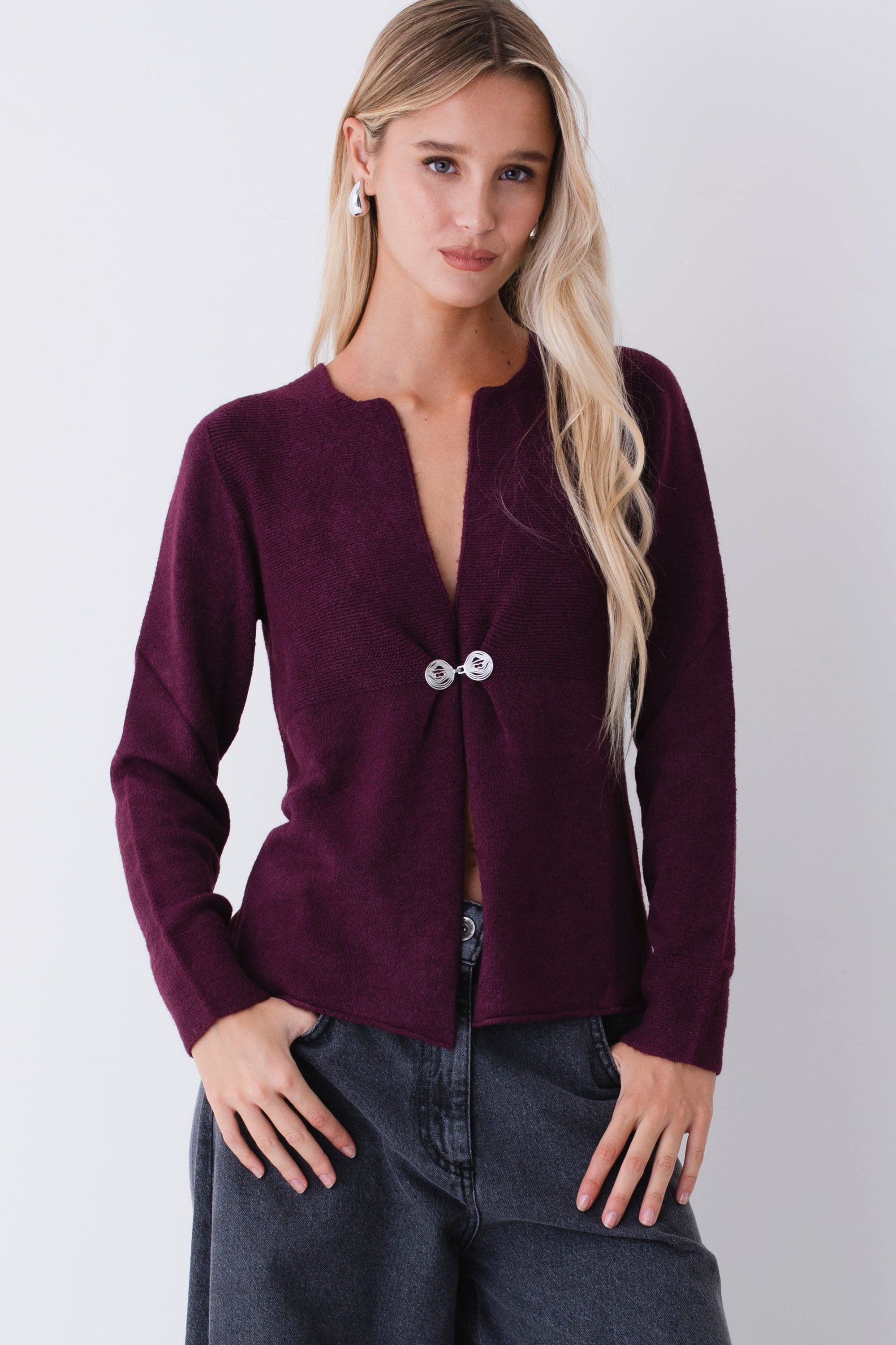 Giacca con gancio in maglia - FW26