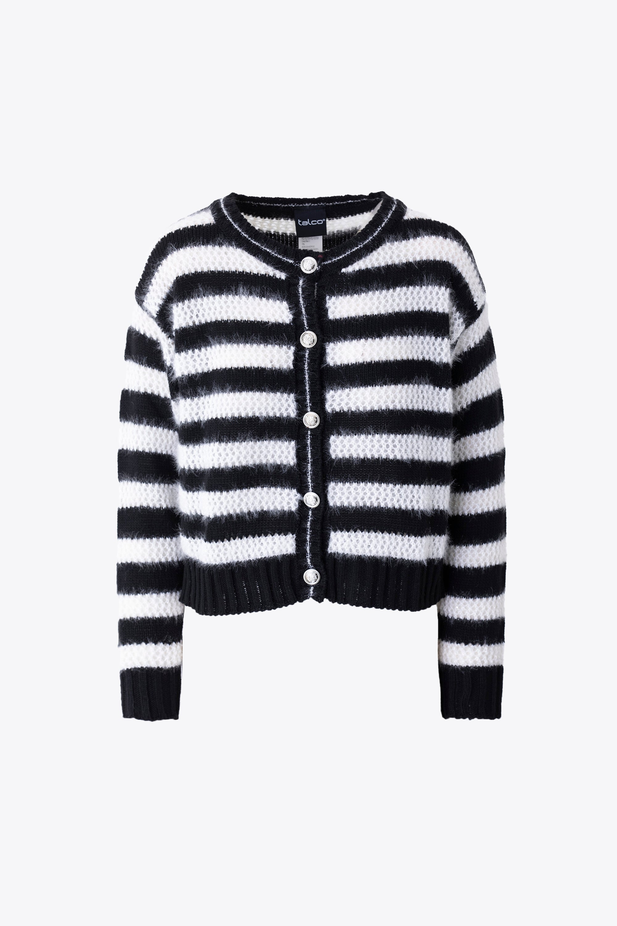 Giacca in misto lana a righe orizzontali - FW26