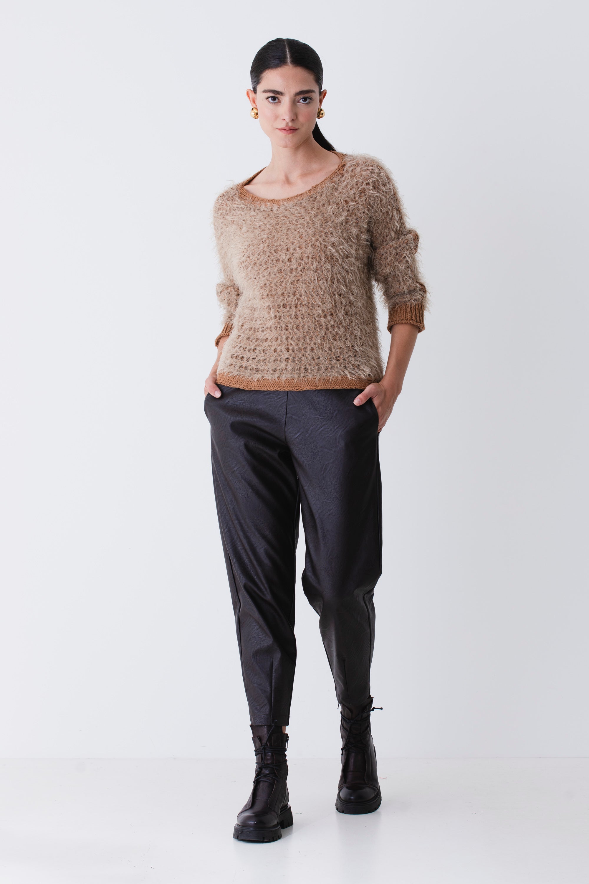 Pullover in maglia effetto pelliccia - FW26